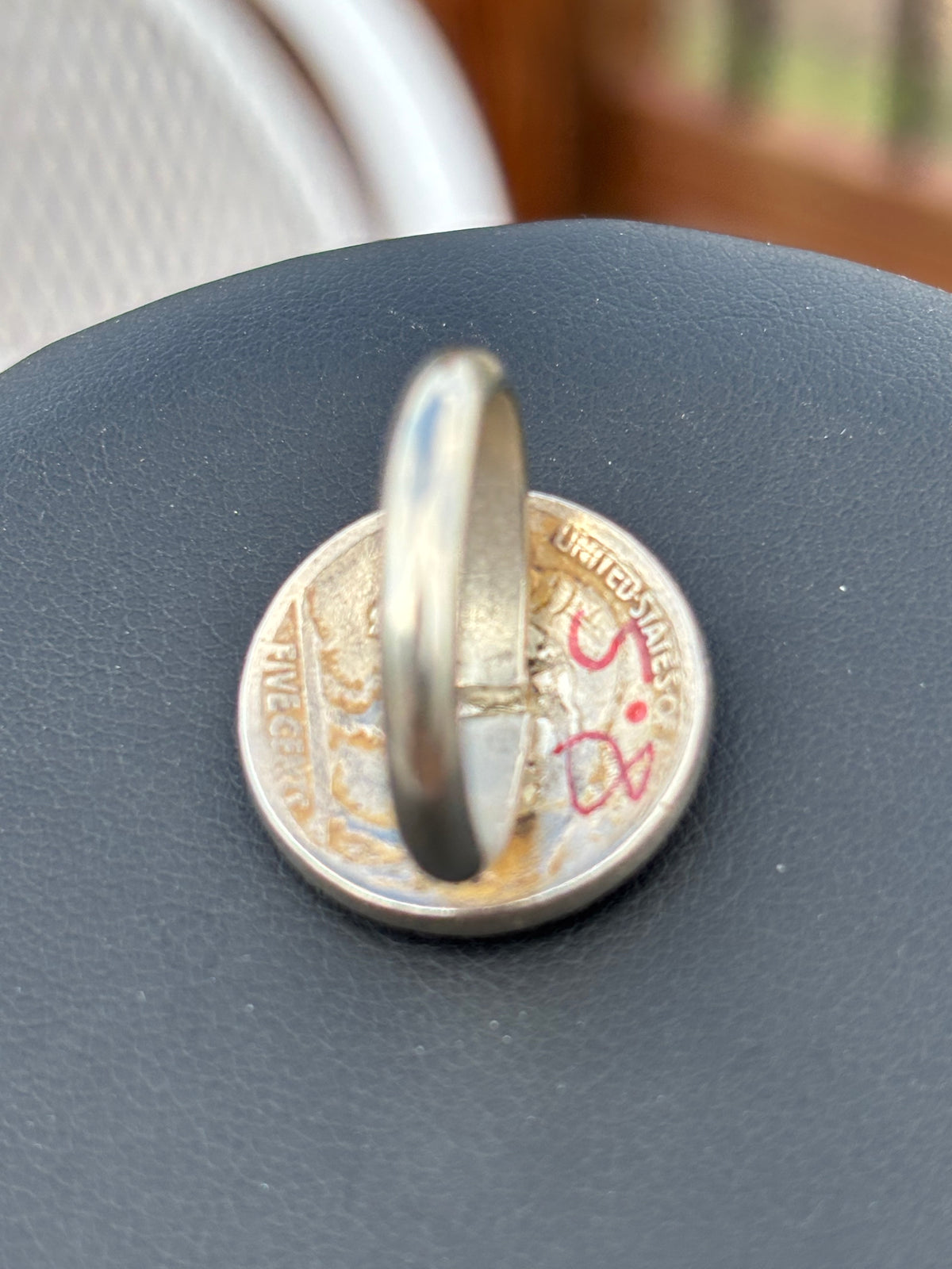 Buffalo Nickel Ring Sterling Silver Band Sz 8.5