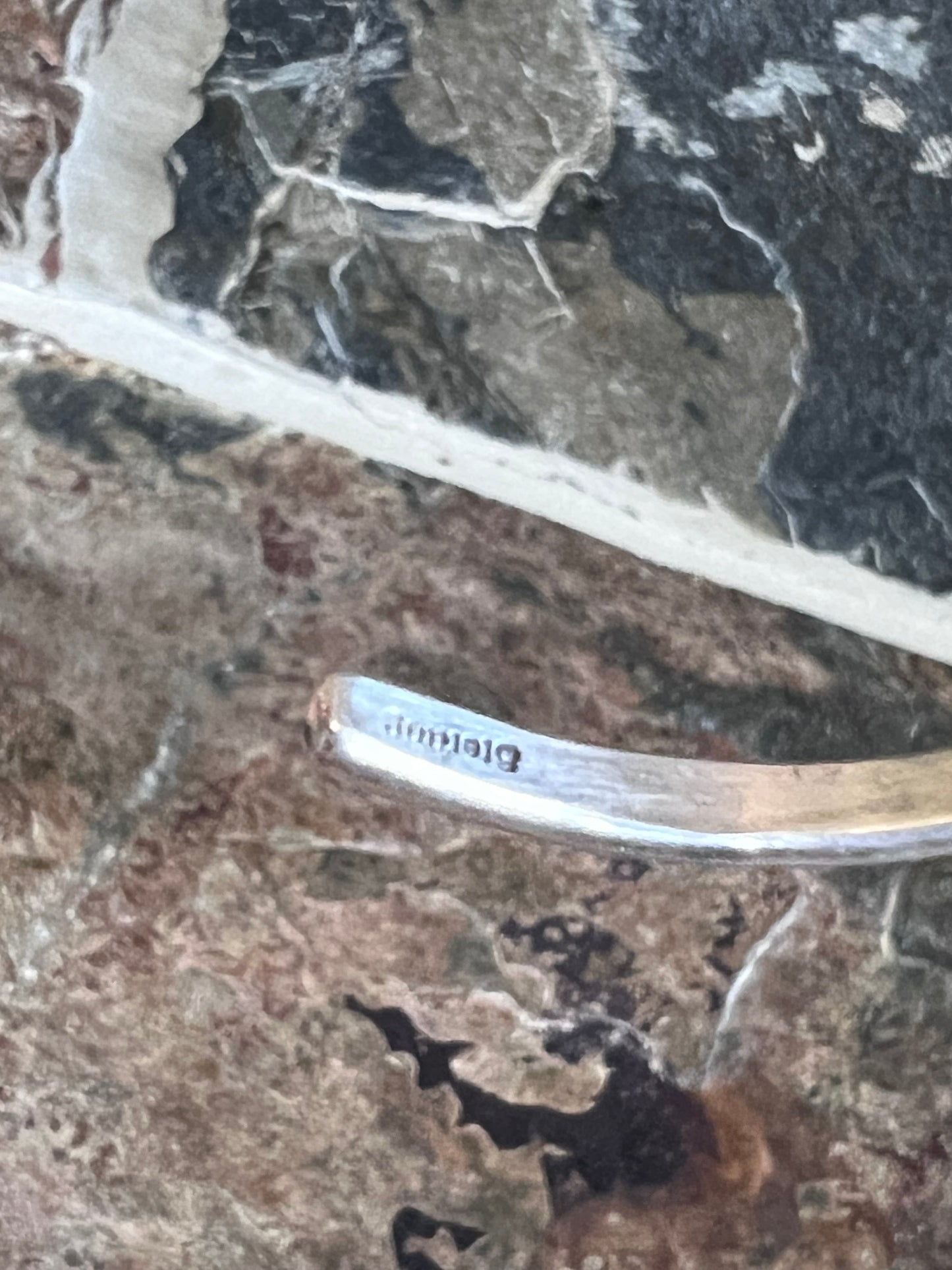 Native American Handmade Sterling Cuff Sz 6-6.5