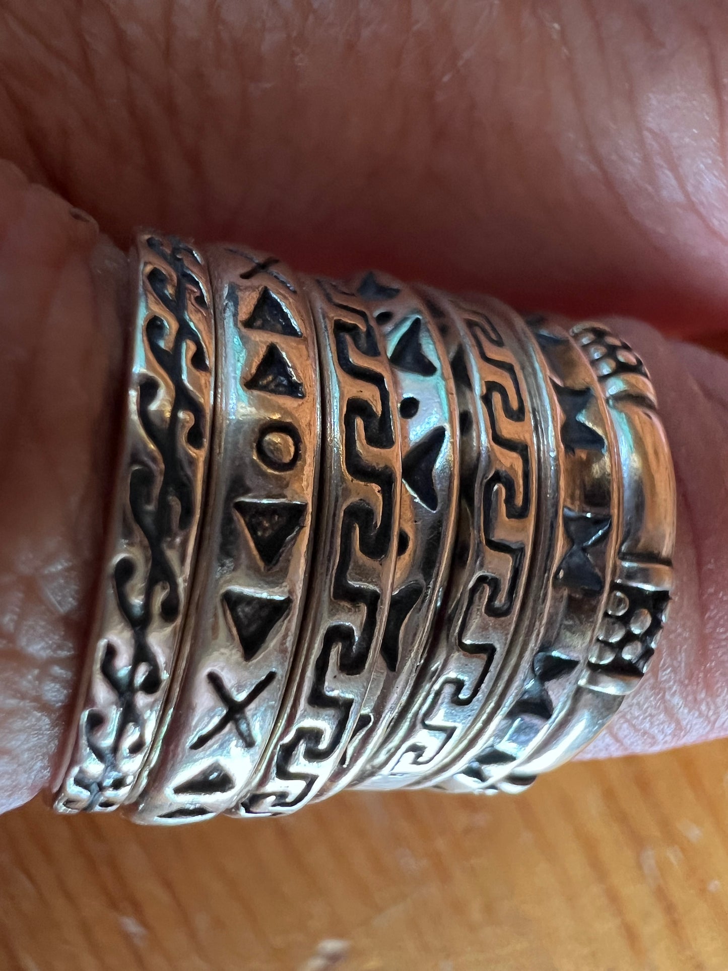 Sterling Silver Stacker Rings(7 rings total) Sz 7