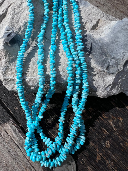 Lone Mountain Turquoise Nugget Single-Strand Necklace 18β