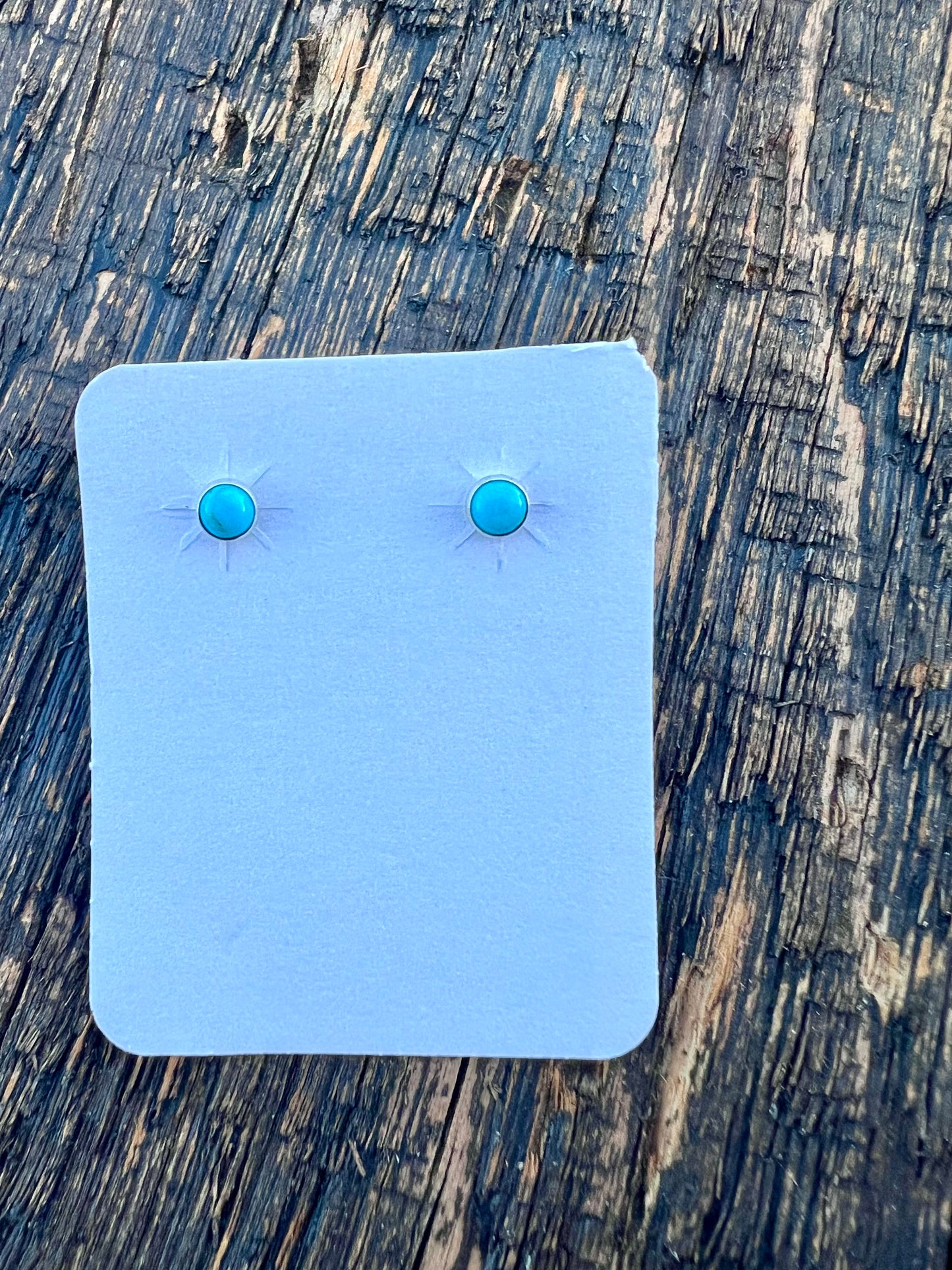 Sterling & Turquoise 4mm Stud Earrings