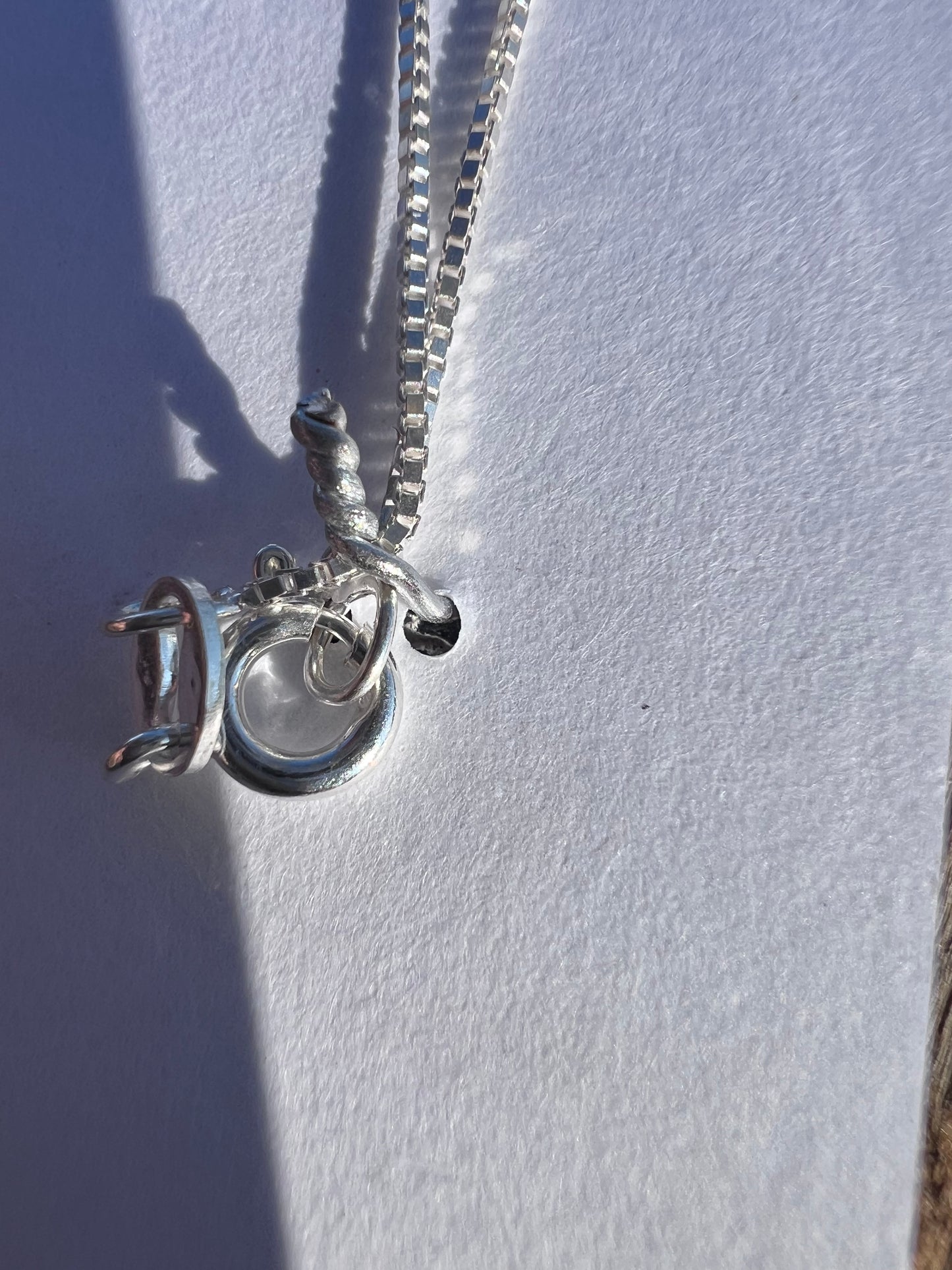 Sterling Silver Box Chain Thunderbird Necklace 15β & Dangle Earrings 1 3/8β Set