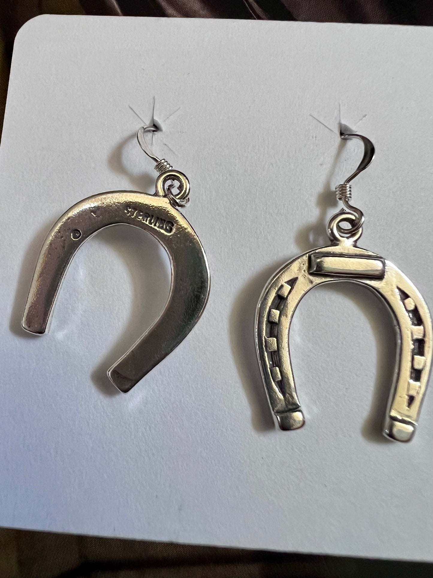 Sterling Silver Horse Shoe Earrings 1.5β