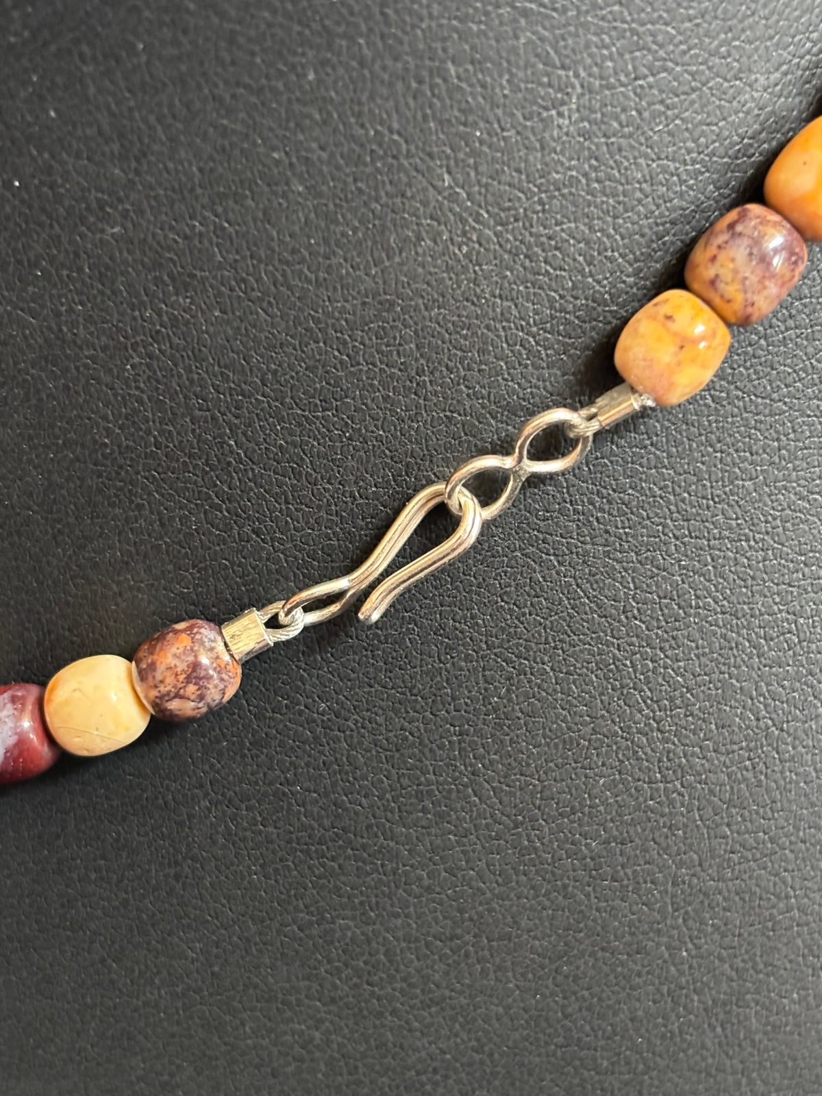 Jasper Barrel Bead Graduated Necklace 19.5”