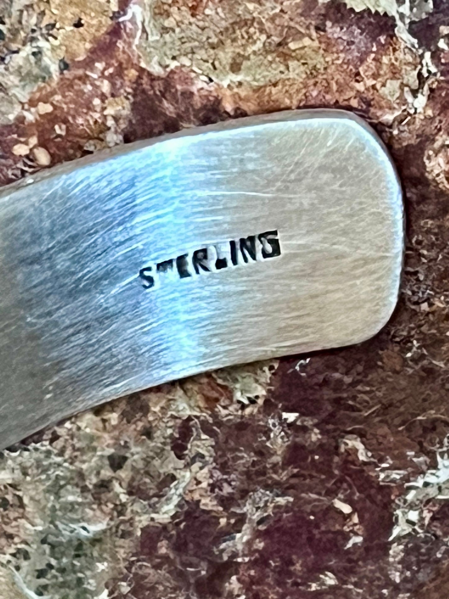 Southwest Handmade Sterling Engraved Hopi Design Courtesy Cuff Sz 7.8β