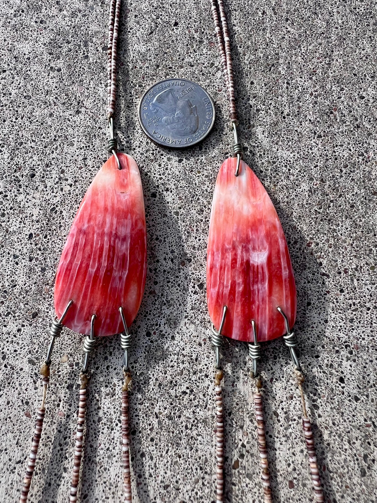Vintage Santo Domingo Pueblo Handmade Spiny Oyster & Shell Heishi Necklace