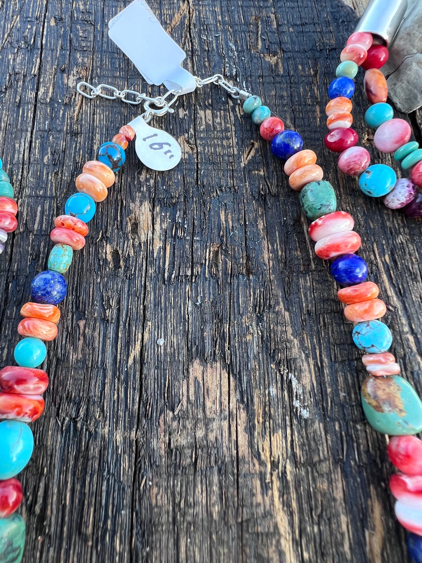 Sterling, Lapis, Spiny & Turquoise Necklace, Earrings and 2 Bracelet SET!!