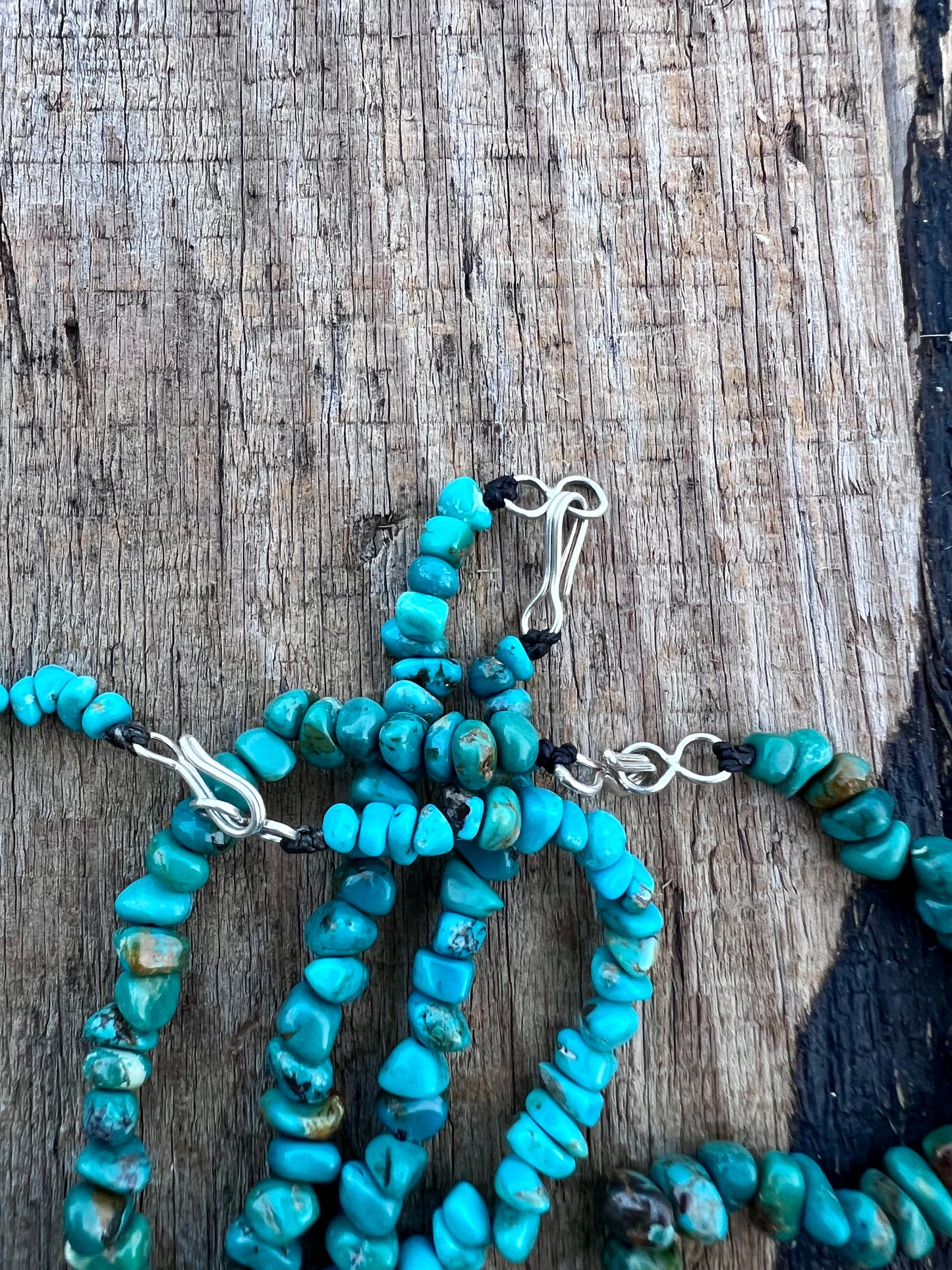 3 Single-Strand 19” Manshaan Turquoise Necklaces w/ Sterling Clasp