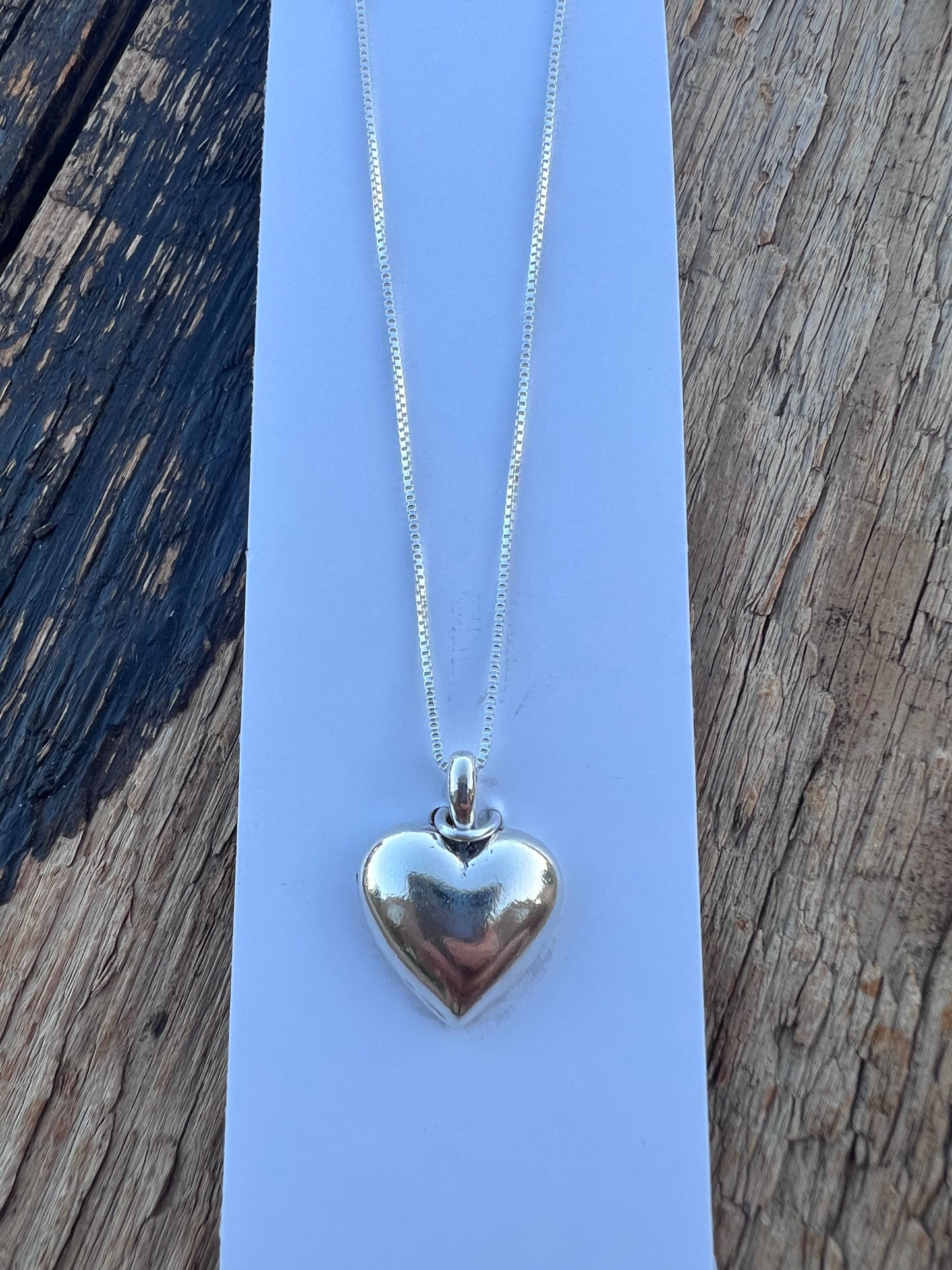 Sterling Silver Heart Necklace 16β