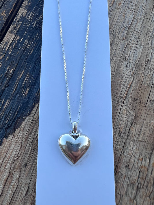 Sterling Silver Heart Necklace 16β
