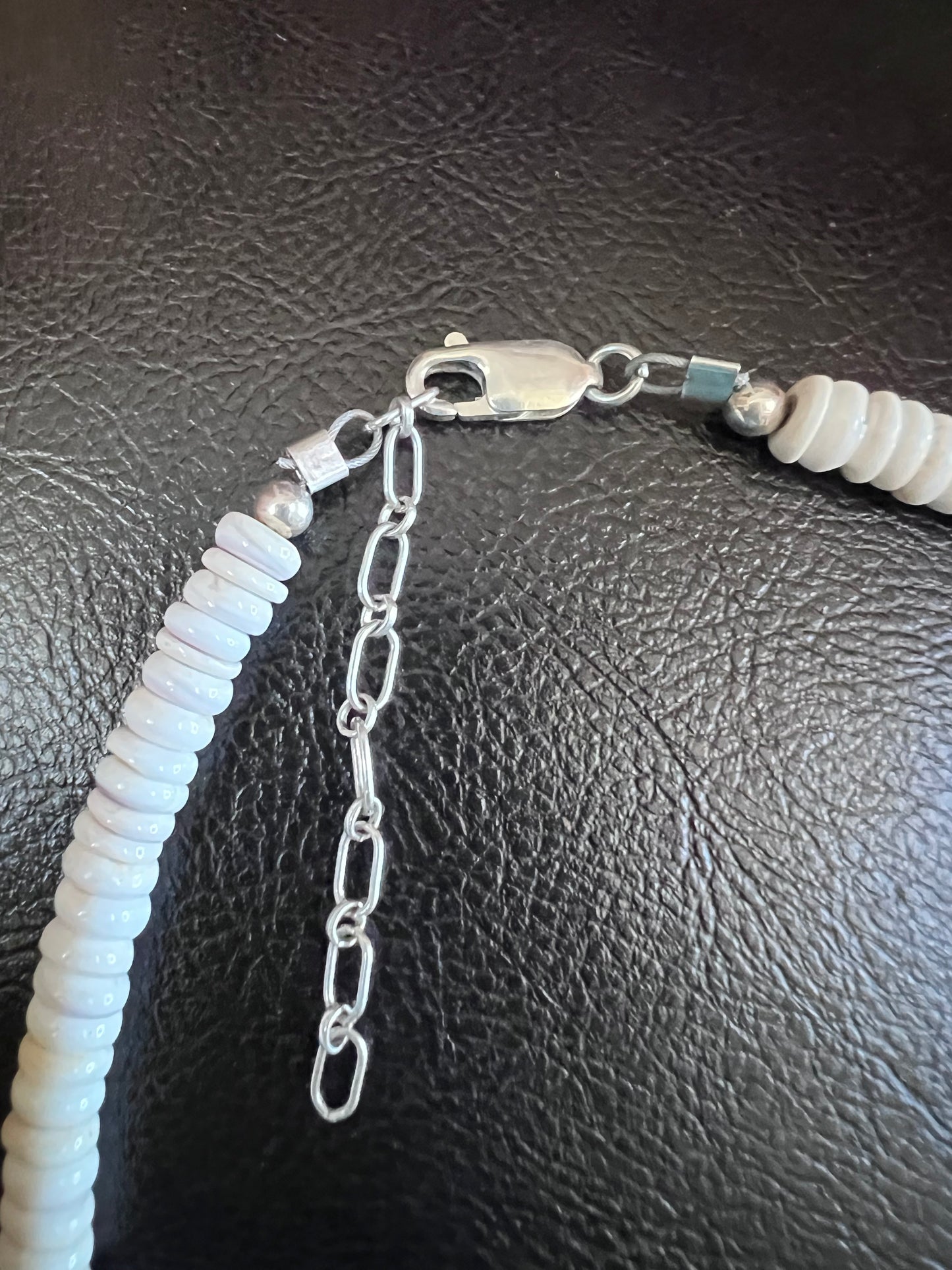 Wampum & Onyx Beaded 5mm Necklace 18-20β