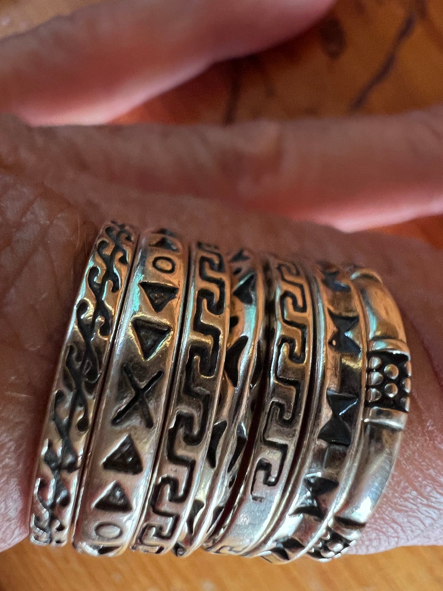 Sterling Silver Stacker Rings(7 rings total) Sz 7