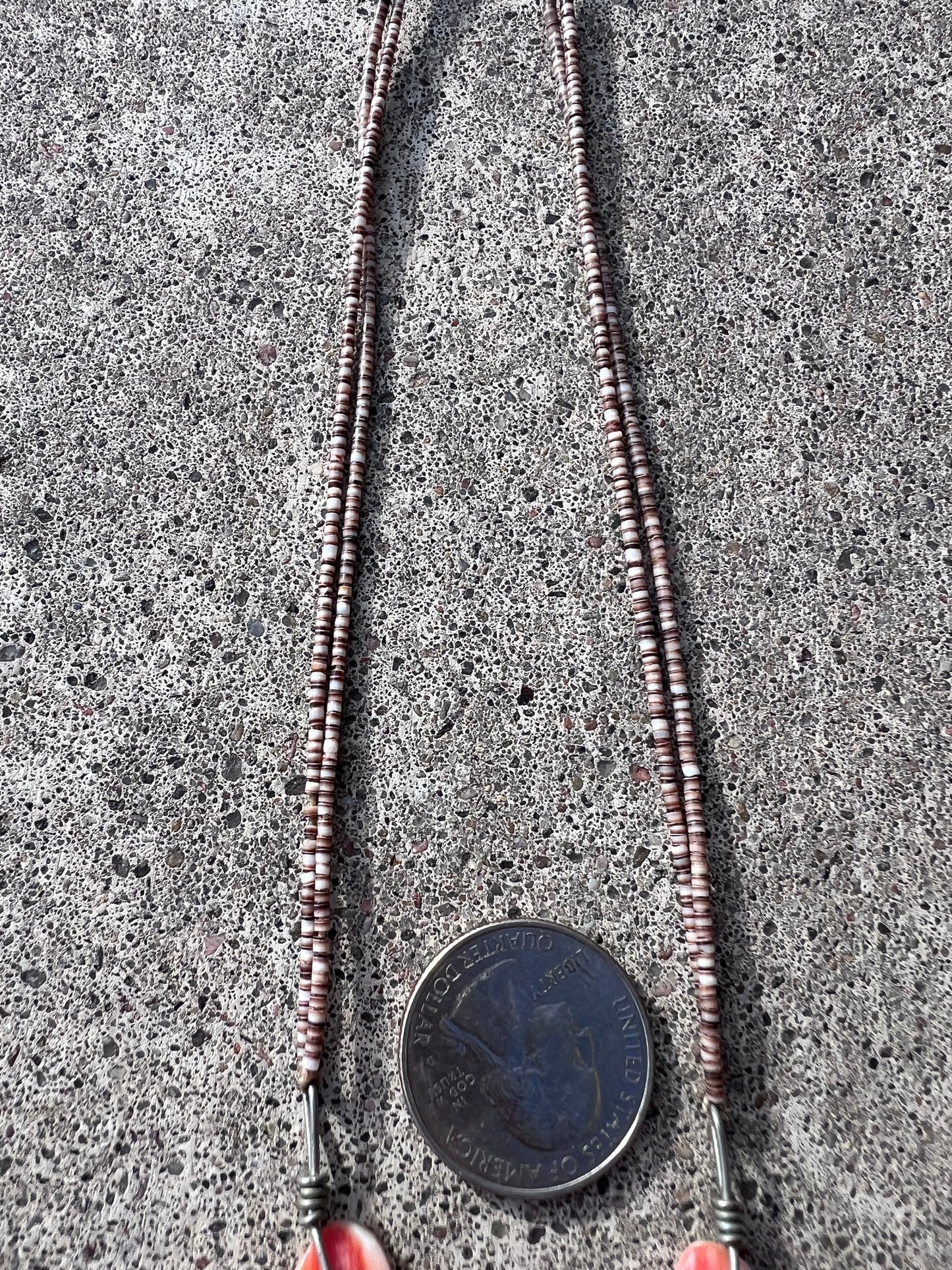 Vintage Santo Domingo Pueblo Handmade Spiny Oyster & Shell Heishi Necklace