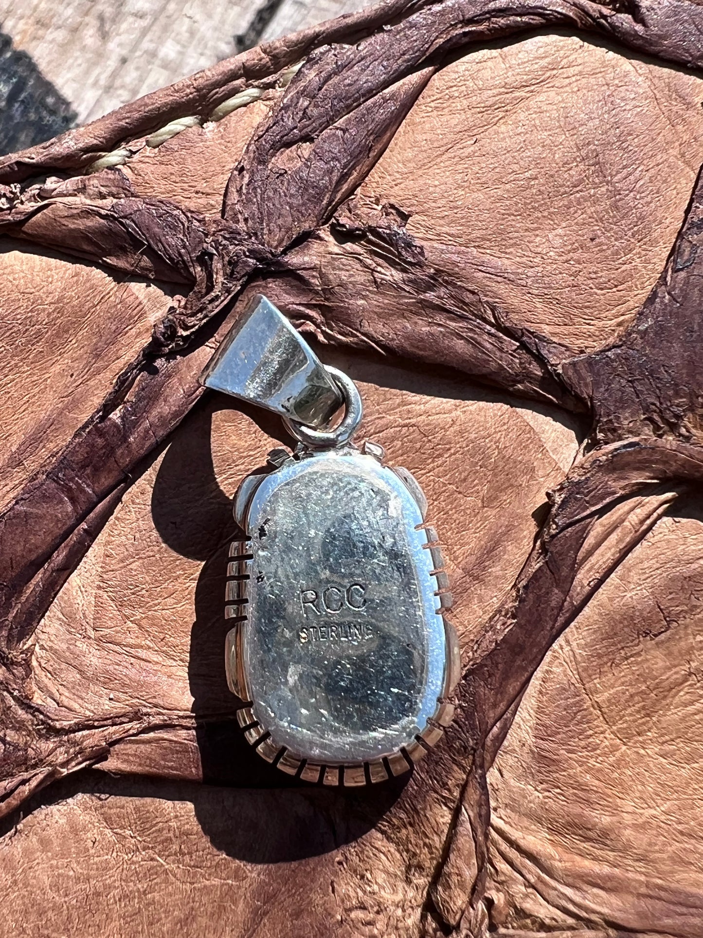 Handmade Sterling & Red Mediterranean Coral Pendant 2.25” w/bale