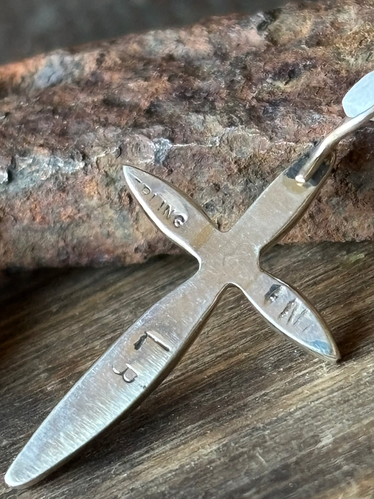 Zuni Handmade Sterling & Multi-stone Inlay Cross Pendant 1.5”