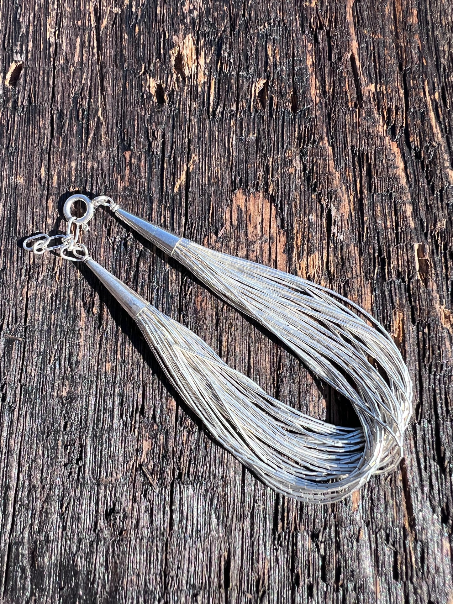 Sterling Liquid Silver 30-Strand Bracelet 7-8β