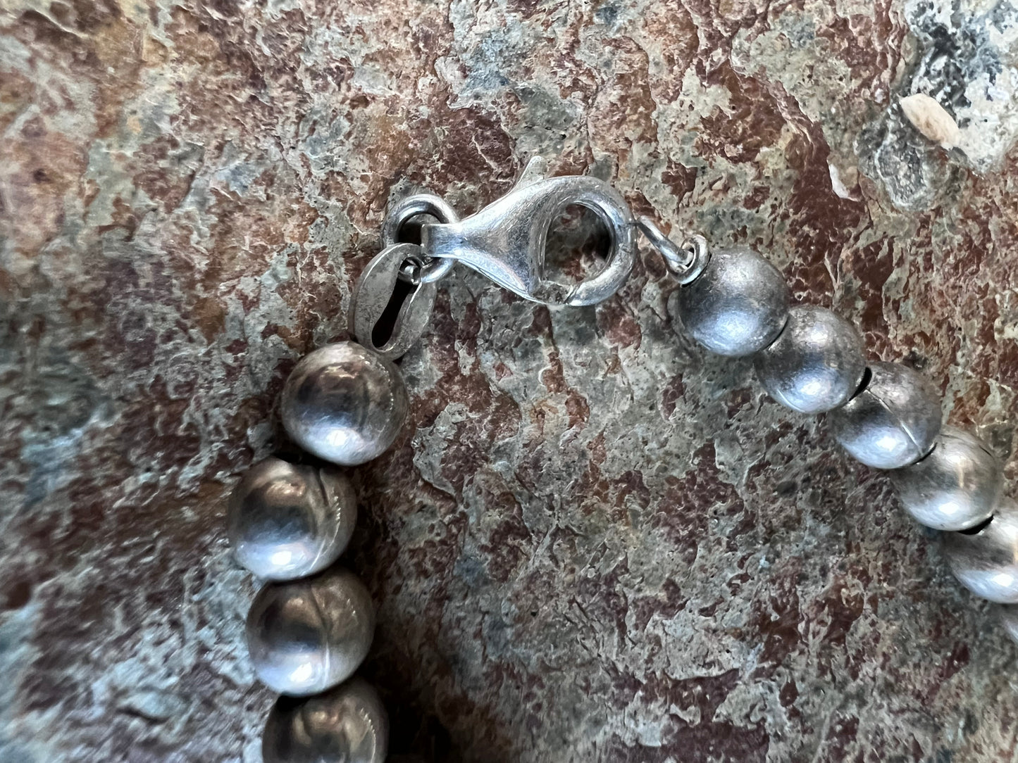 Vintage Sterling Silver Bead 5mm Bracelet 7β