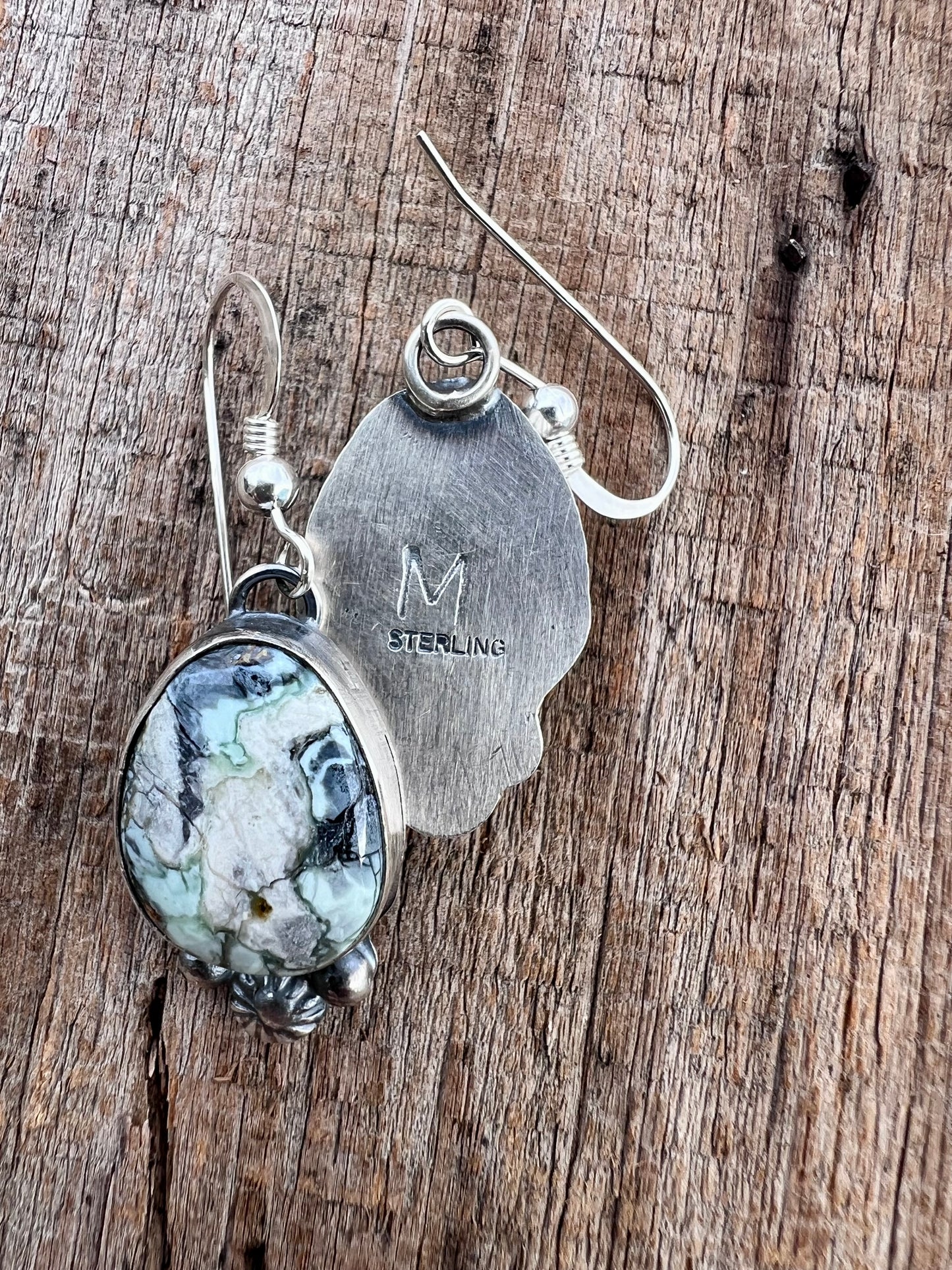 Native Navajo Handmade Sterling & New Lander Variscite (1.5β long)