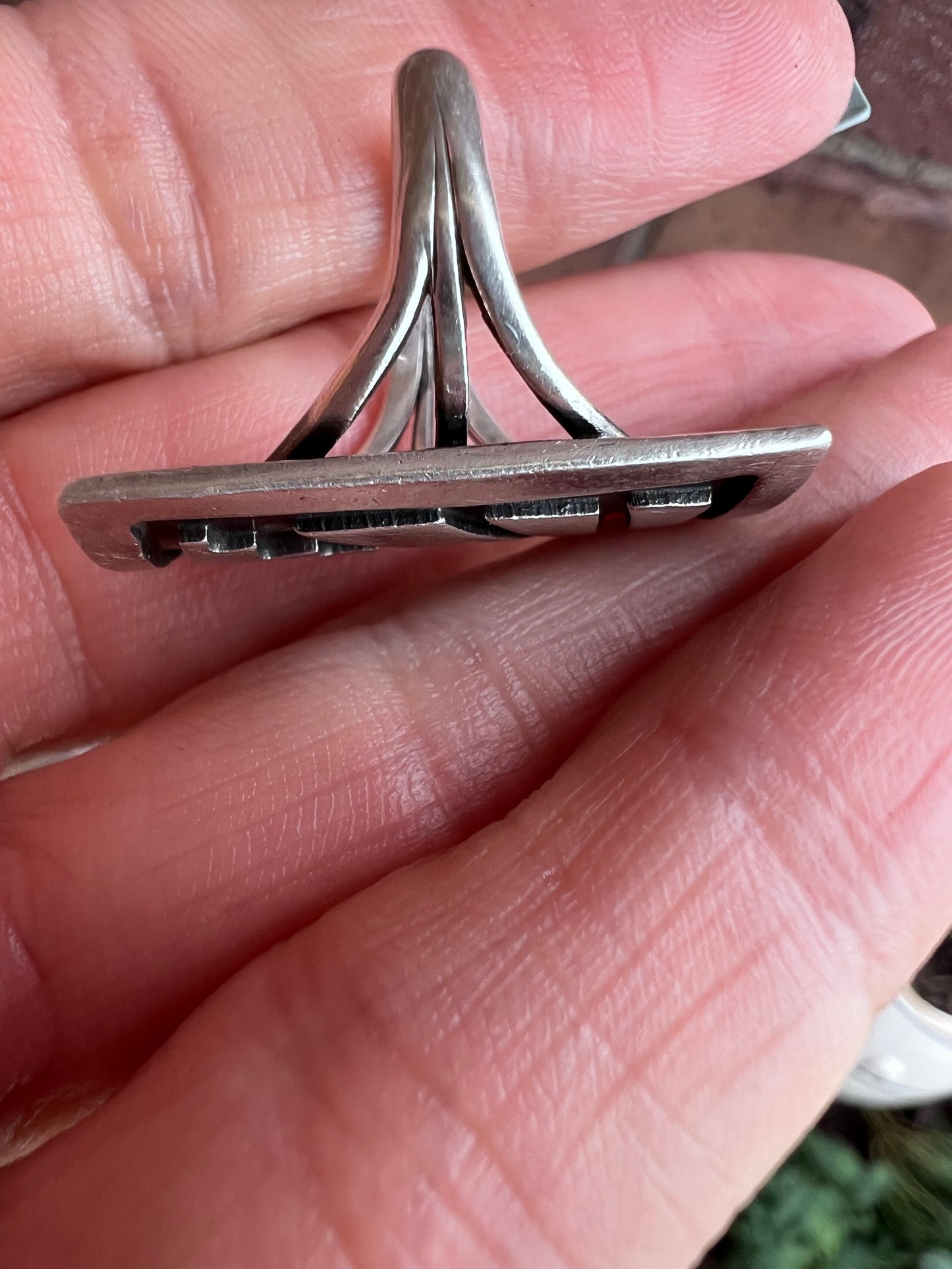 Vintage Native American Hopi Handmade Sterling Ring Sz 6.25