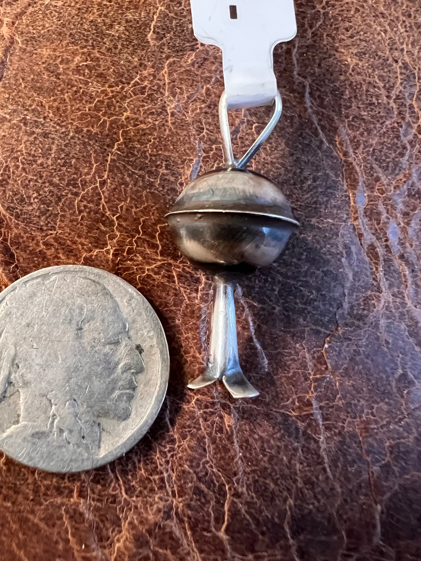 Navajo Handmade Navajo Pearl Squash Blossom Pendant