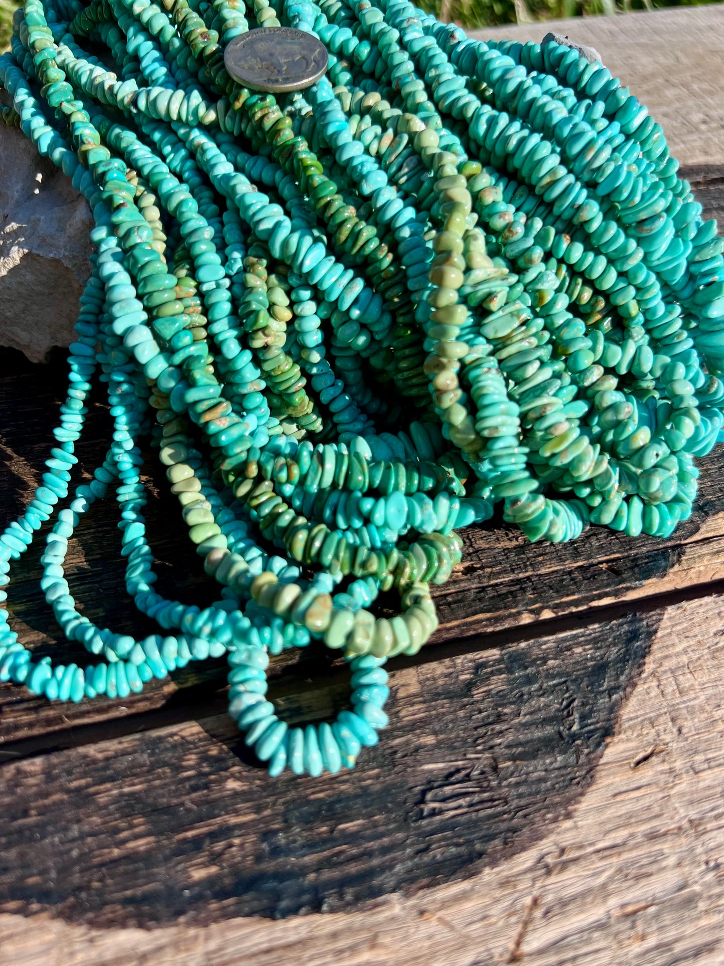Campitos Turquoise Nugget Single-strand Necklace 18”