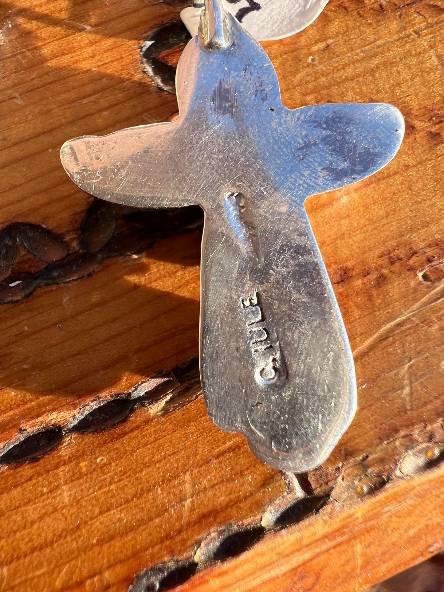 Navajo Handmade Sterling Multi-stone Cross Pendant
