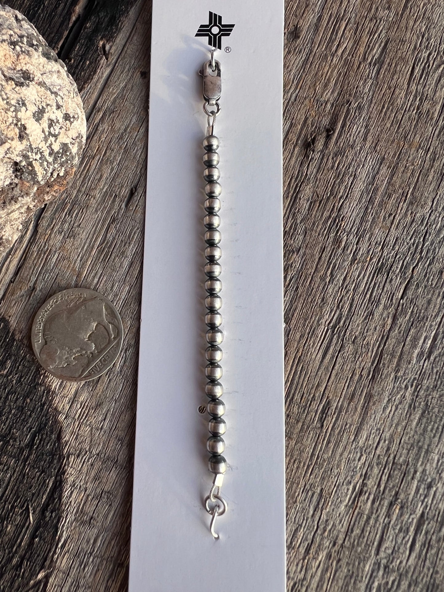 Sterling Oxidized 4mm Round Bead Extender 4β Long