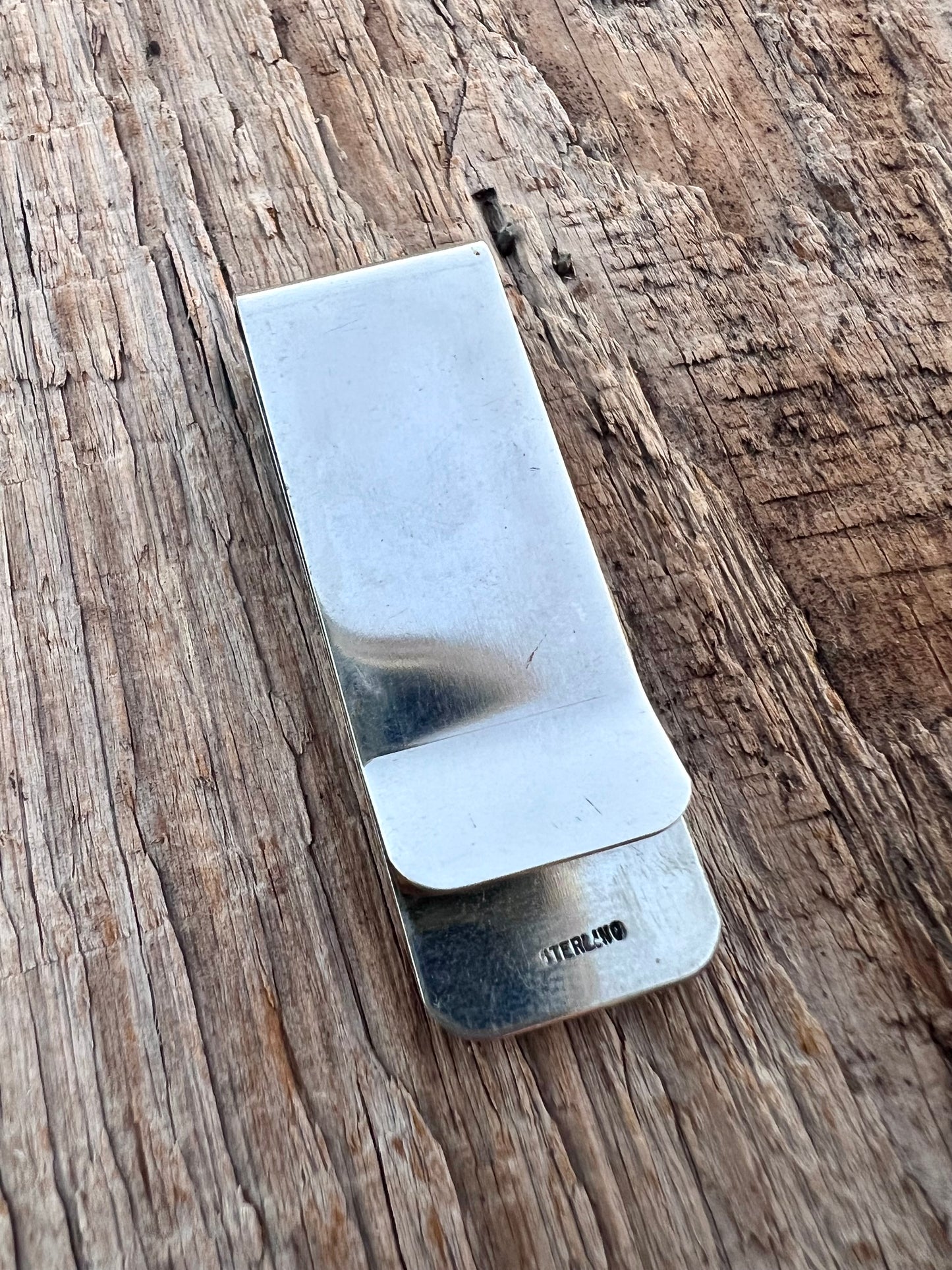 Native American Navajo Handmade by Bertha Begay Sterling Money-clip 2βx 3/4β