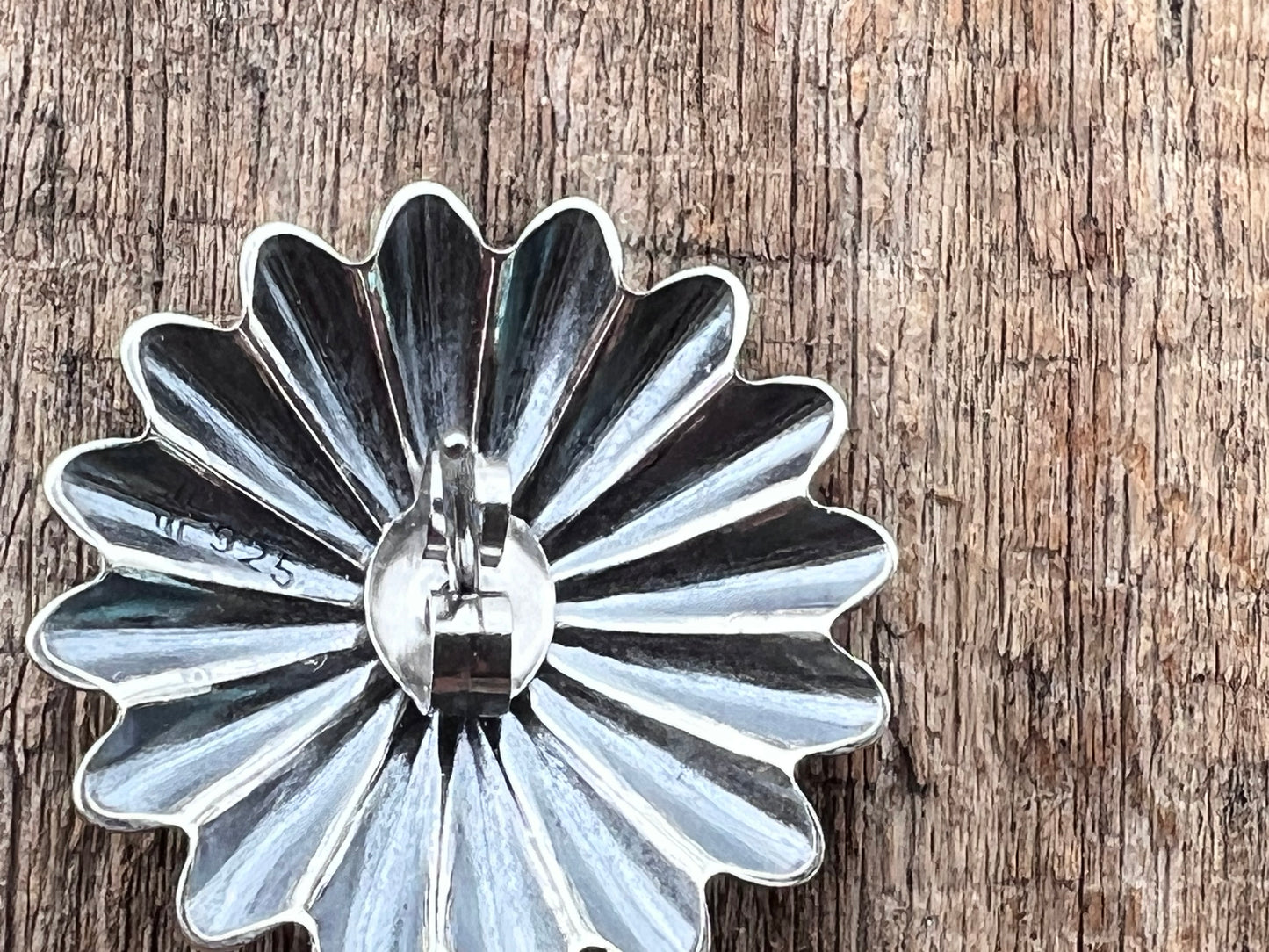 Sterling Concho Post Earrings 3/4β