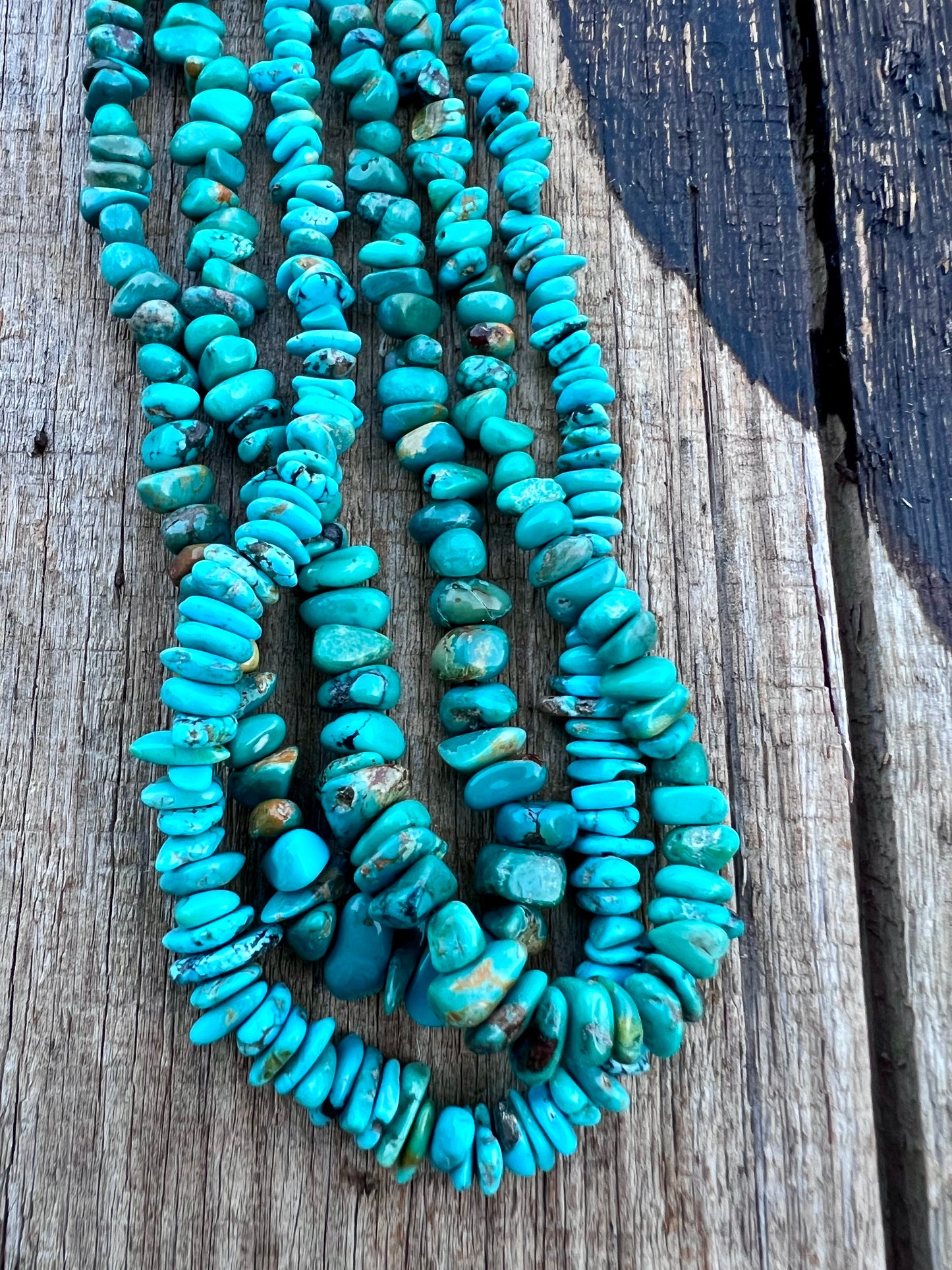 3 Single-Strand 19” Manshaan Turquoise Necklaces w/ Sterling Clasp