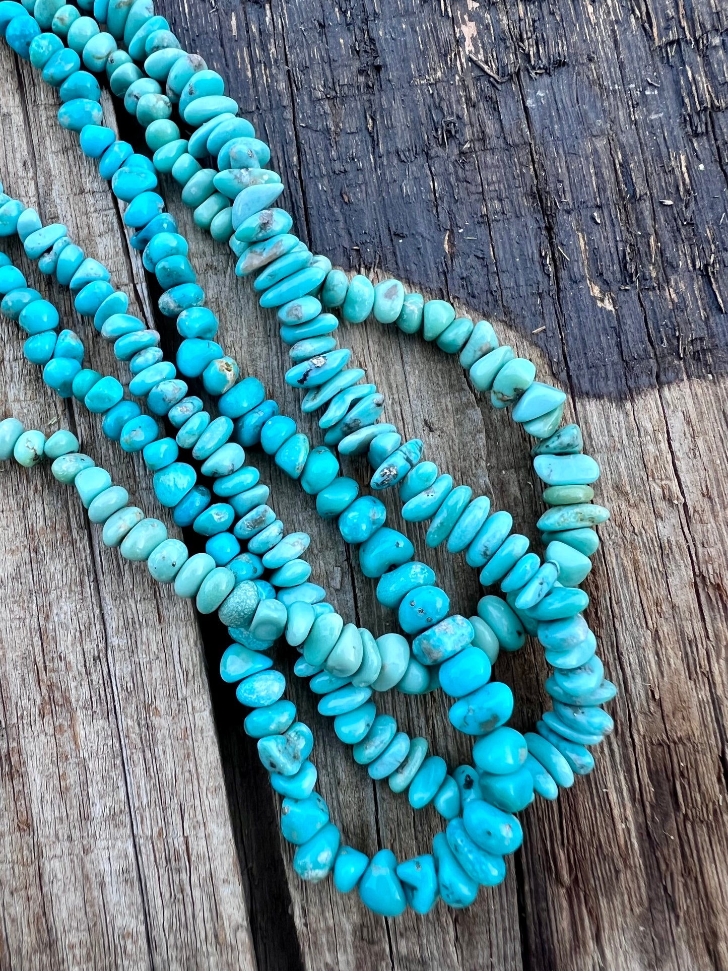 3 Single-Strand 19β Campitos Turquoise Necklaces w/ Sterling Clasp
