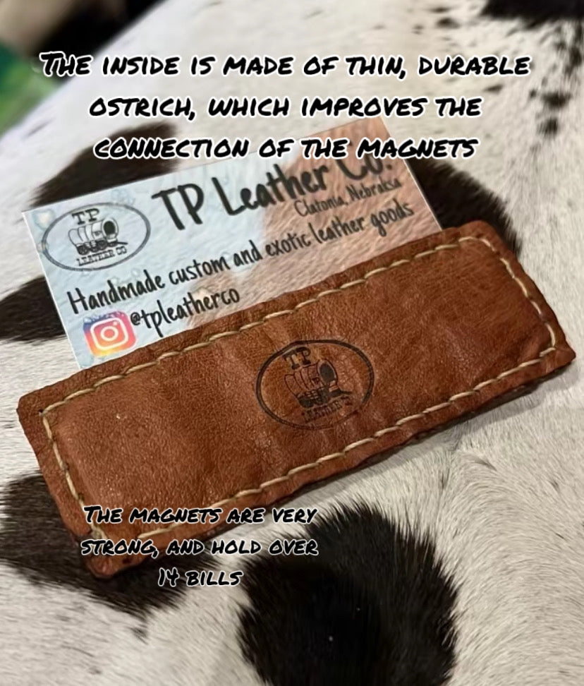 Exotic Leather Magnetic Money Clips