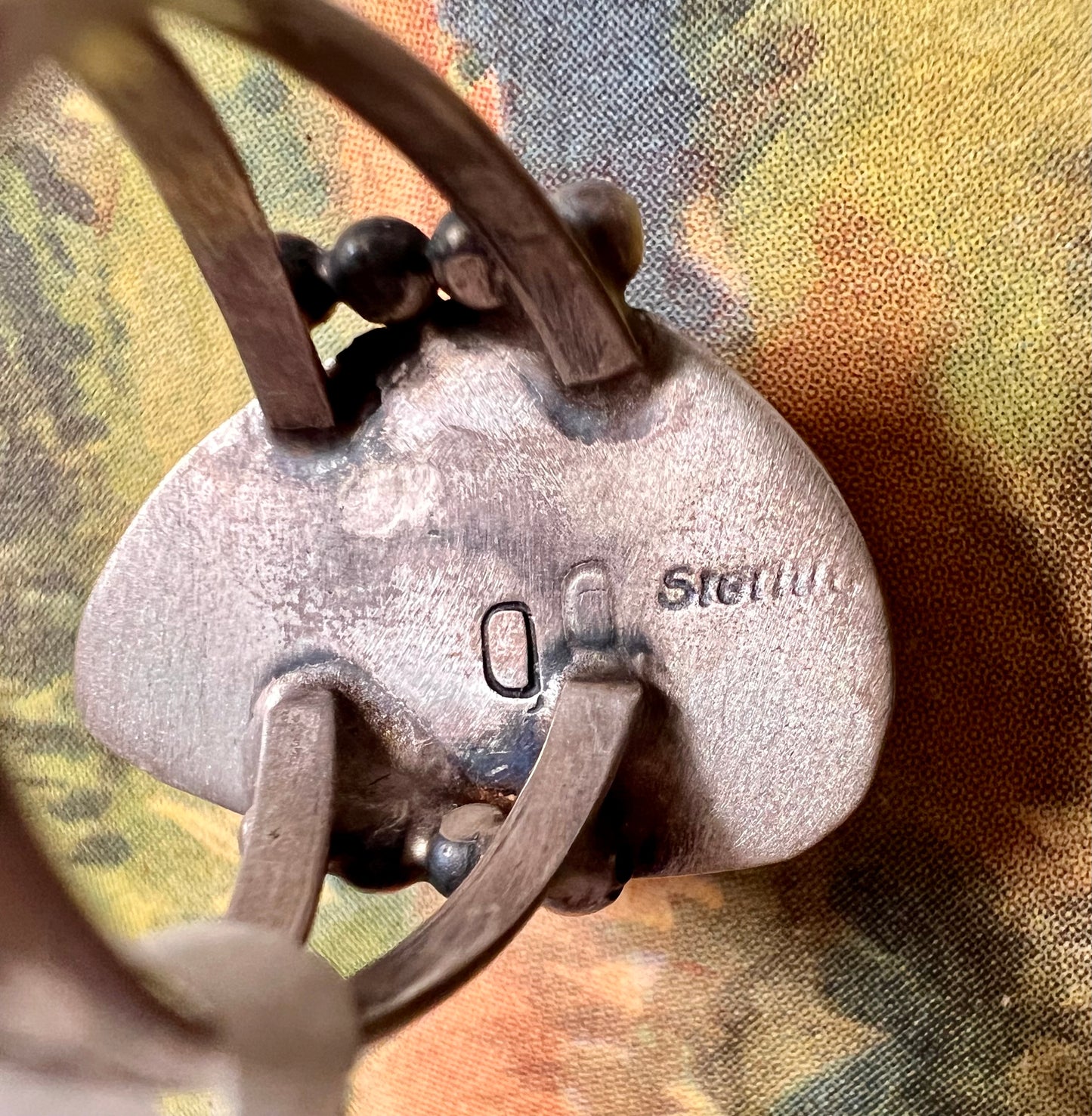 Navajo Handmade Campitos Turquoise & Sterling Ring Sz. 6