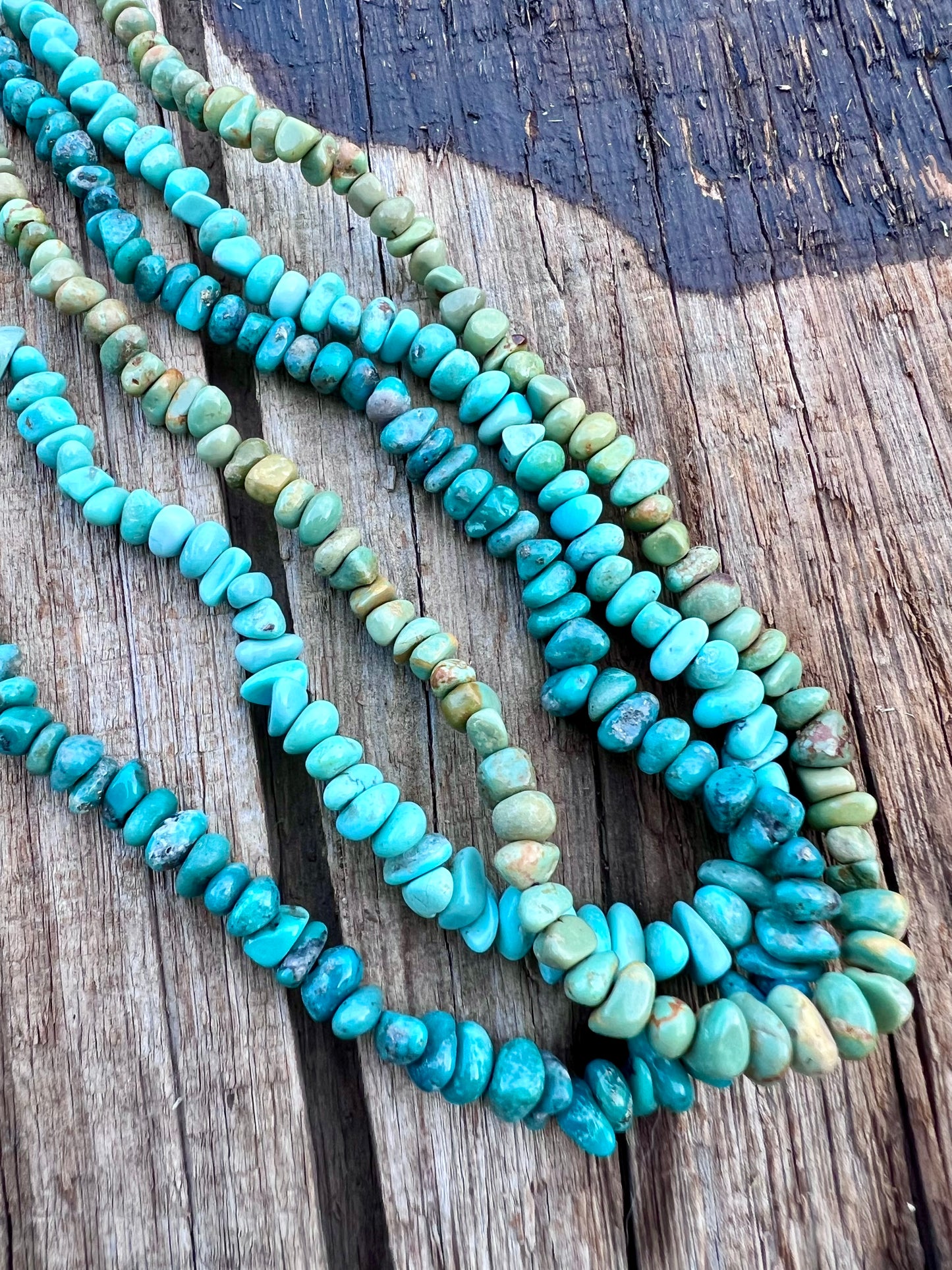 3 Single-Strand 19β Campitos Turquoise Necklaces w/ Sterling Clasp