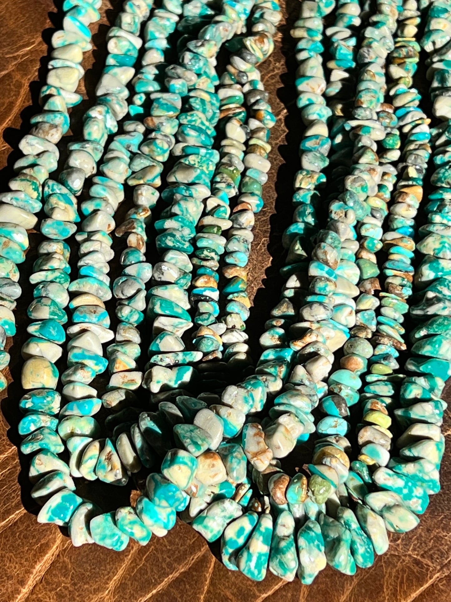 Fox Turquoise Nugget Necklace 19.5” Length