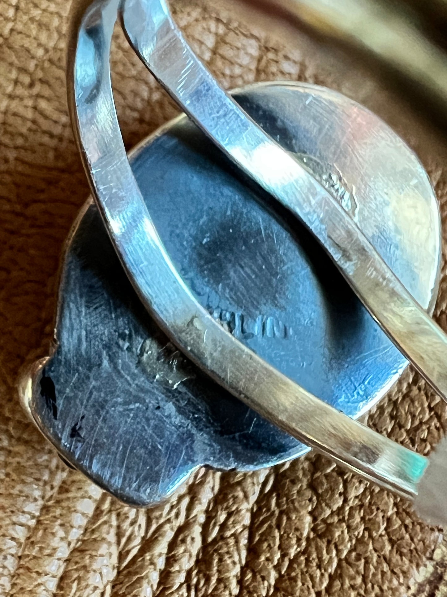 Navajo Handmade Sonoran Gold & Sterling Silver Ring Sz 6.5