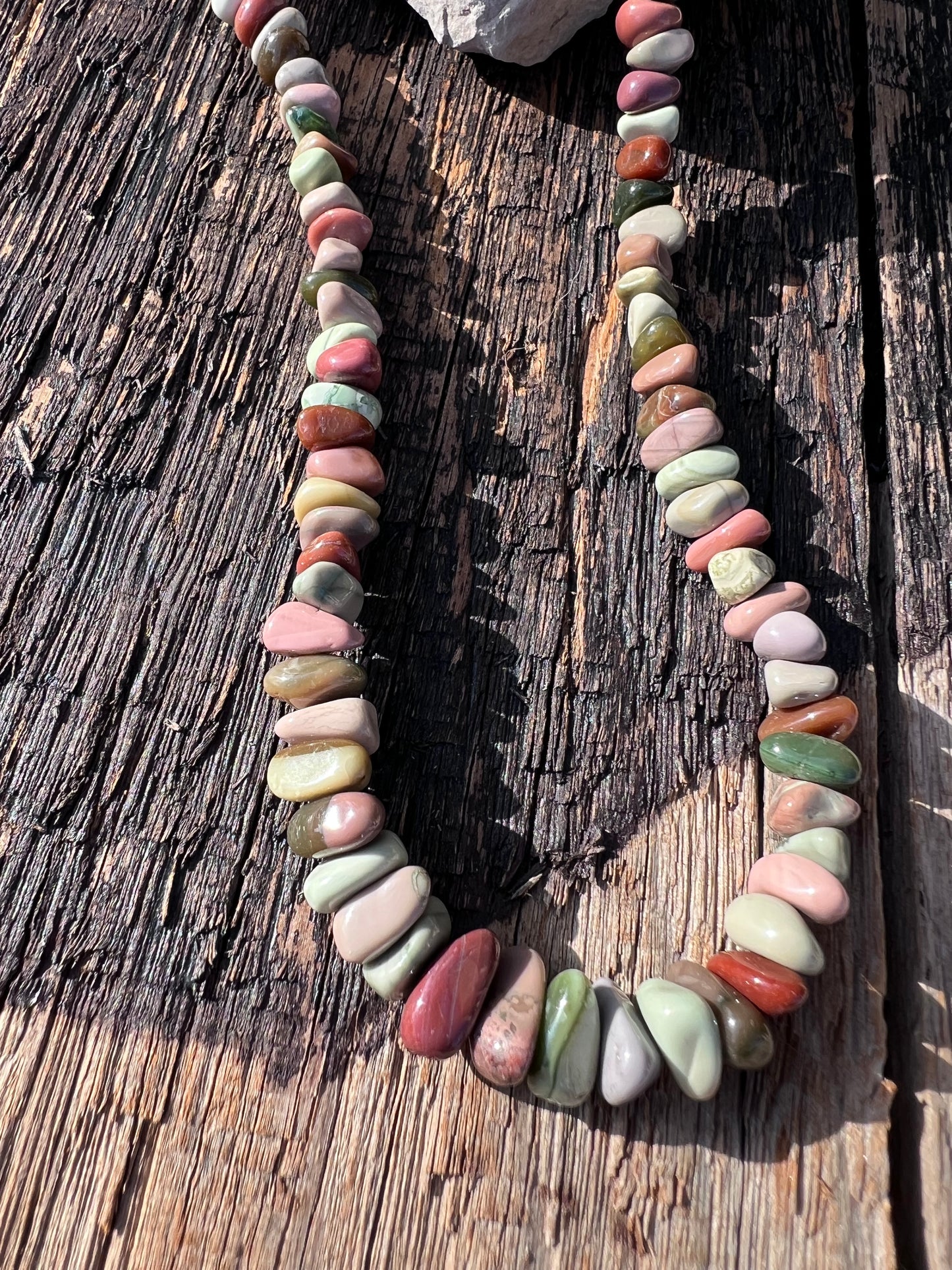 Southwest Handmade Jasper Bead Single-strand Necklace 19”