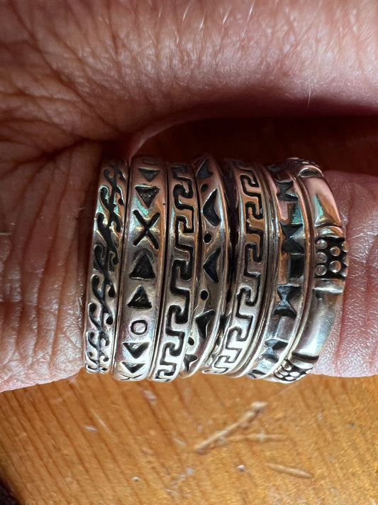 Sterling Silver Stacker Rings(7 rings total) Sz 7