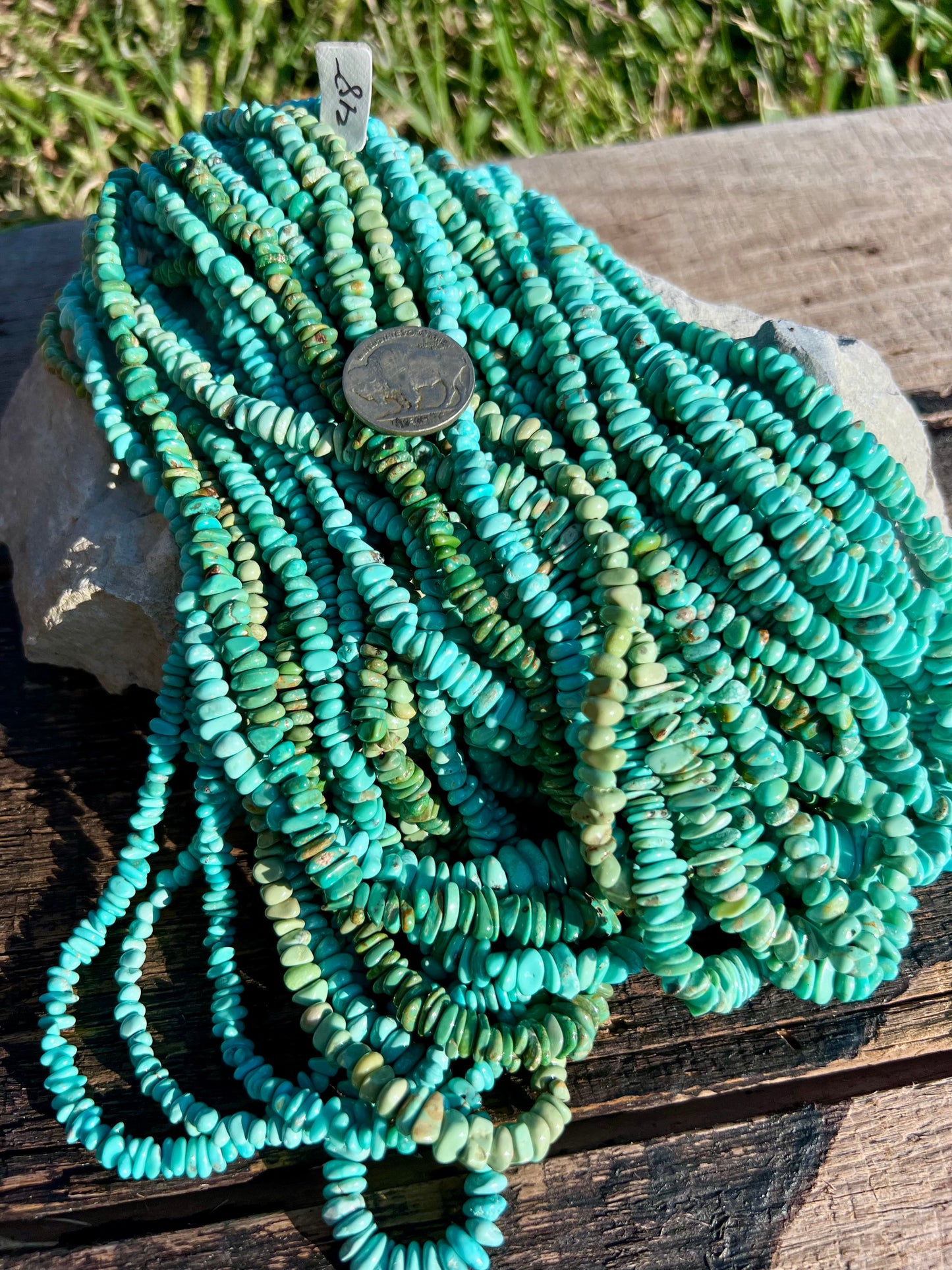 Campitos Turquoise Nugget Single-strand Necklace 18”