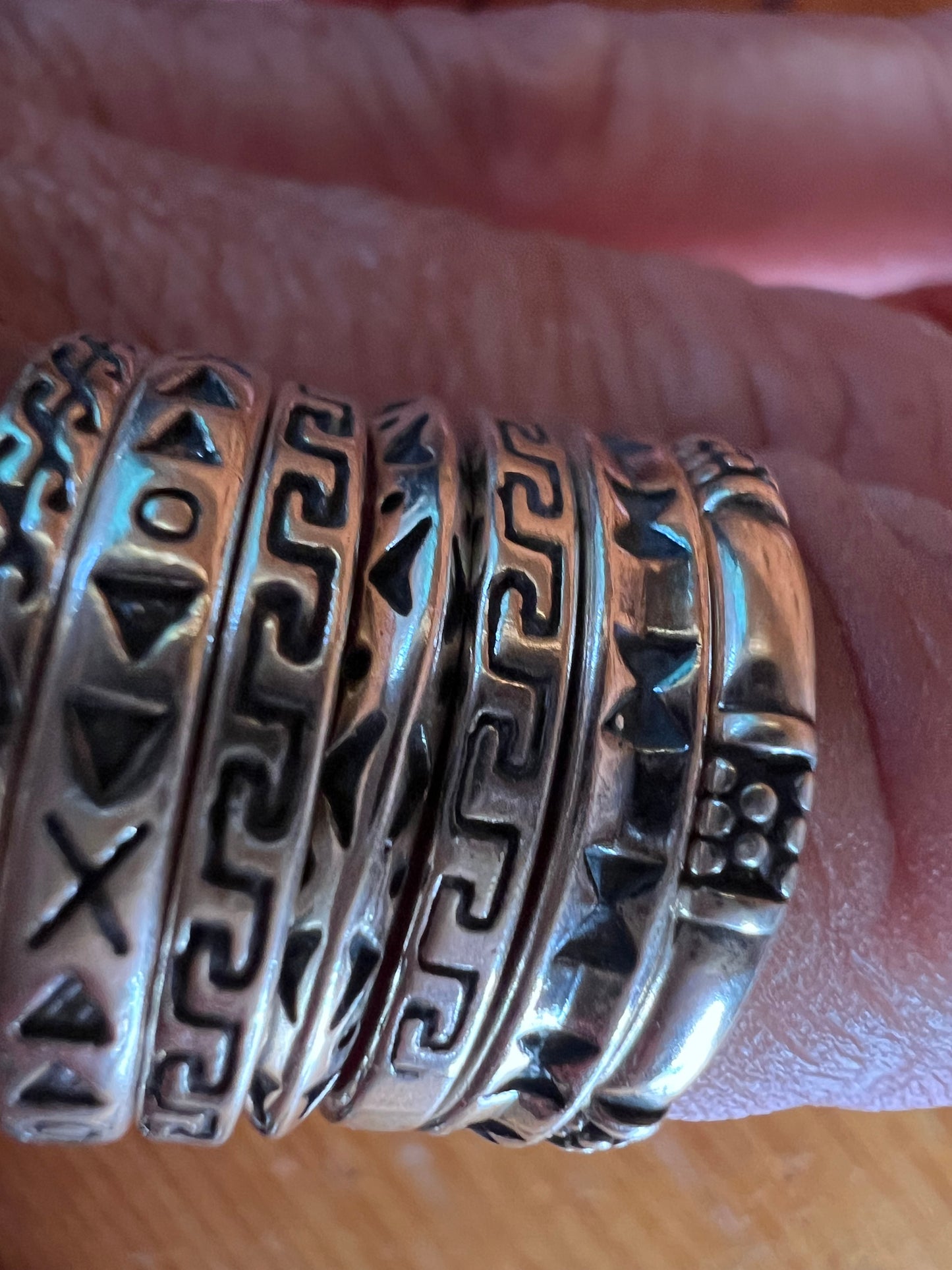 Sterling Silver Stacker Rings(7 rings total) Sz 7