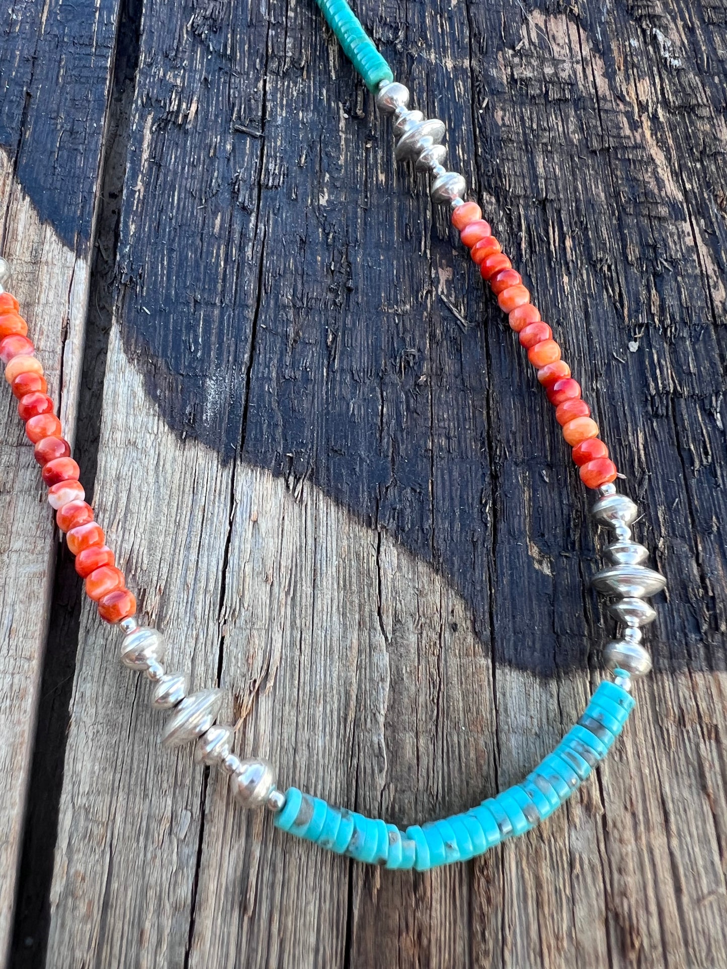 Campitos Turquoise & Sterling Bead 4-8mm Necklaces 27β