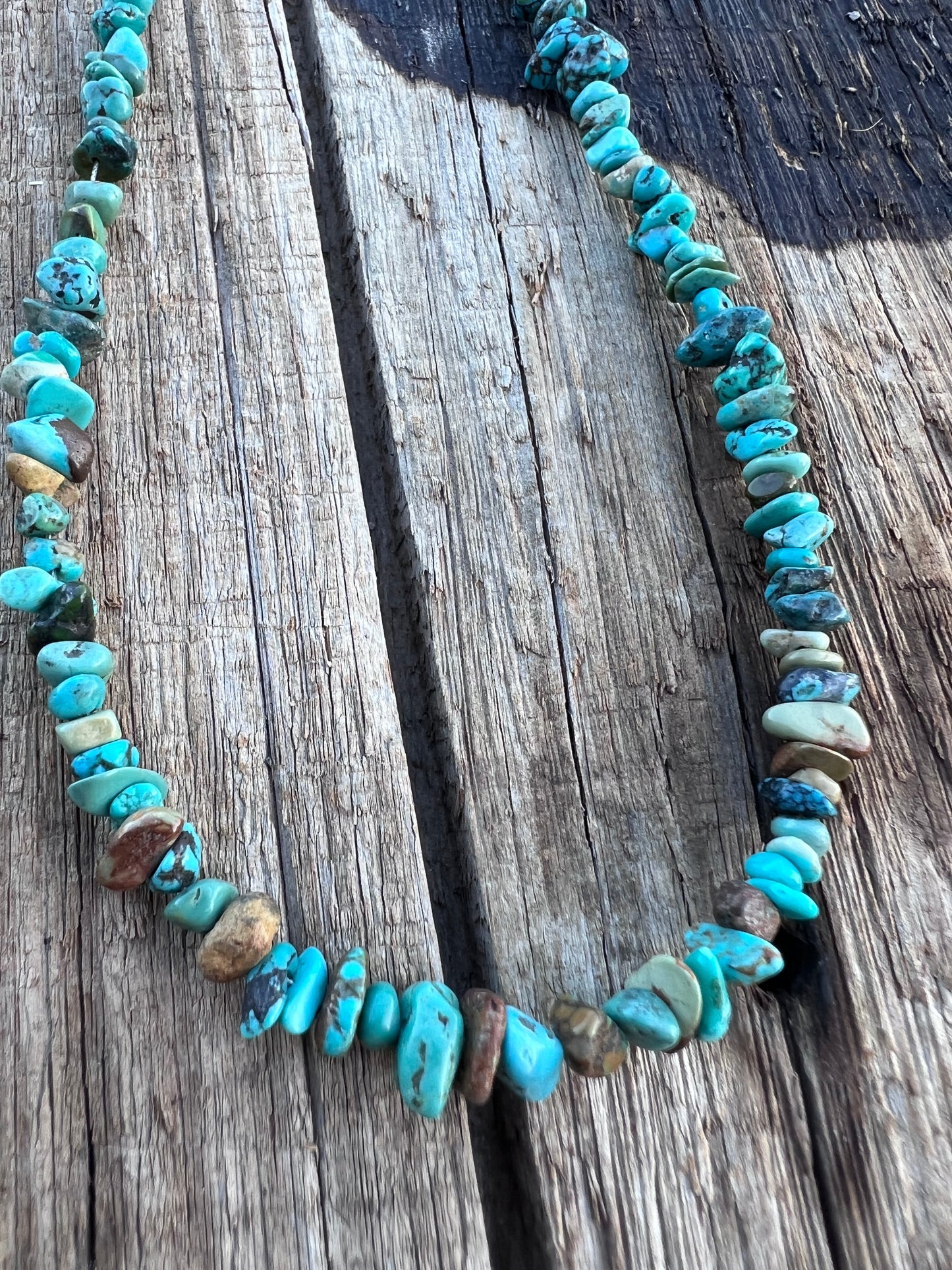Turquoise Necklace- Sterling Clasp 38β