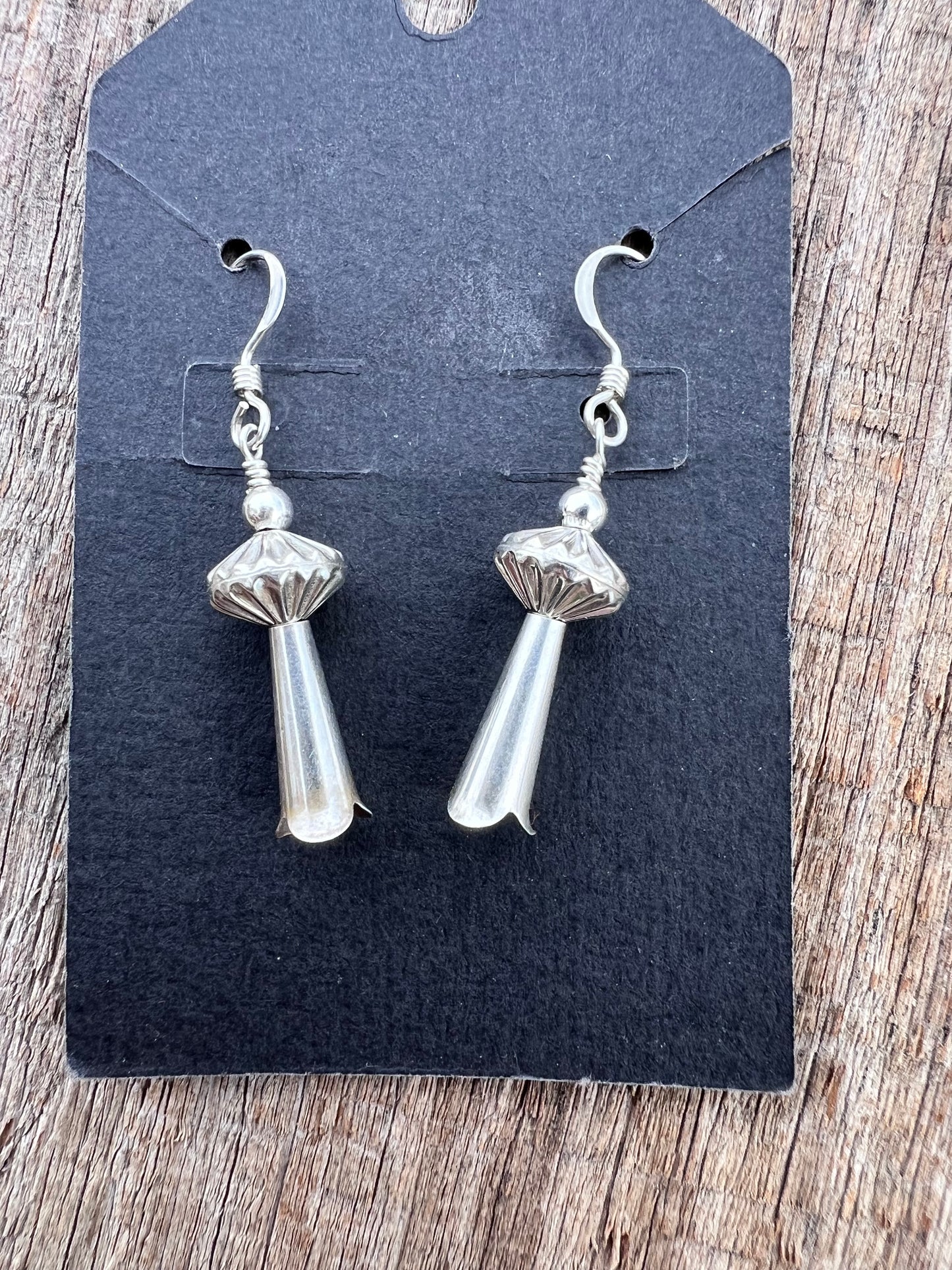 Sterling Squash Blossom Dainty Dangle Earrings 1.5β