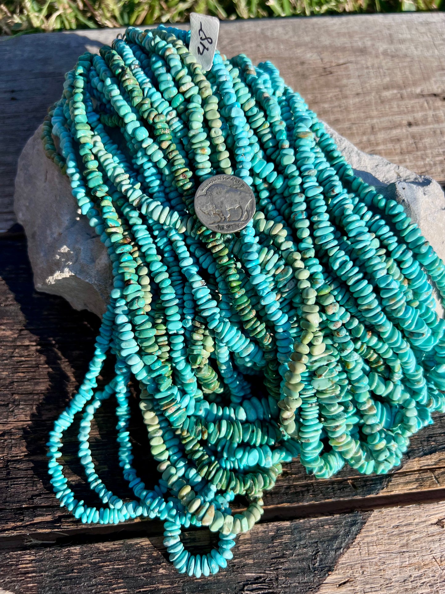 Campitos Turquoise Nugget Single-strand Necklace 18”