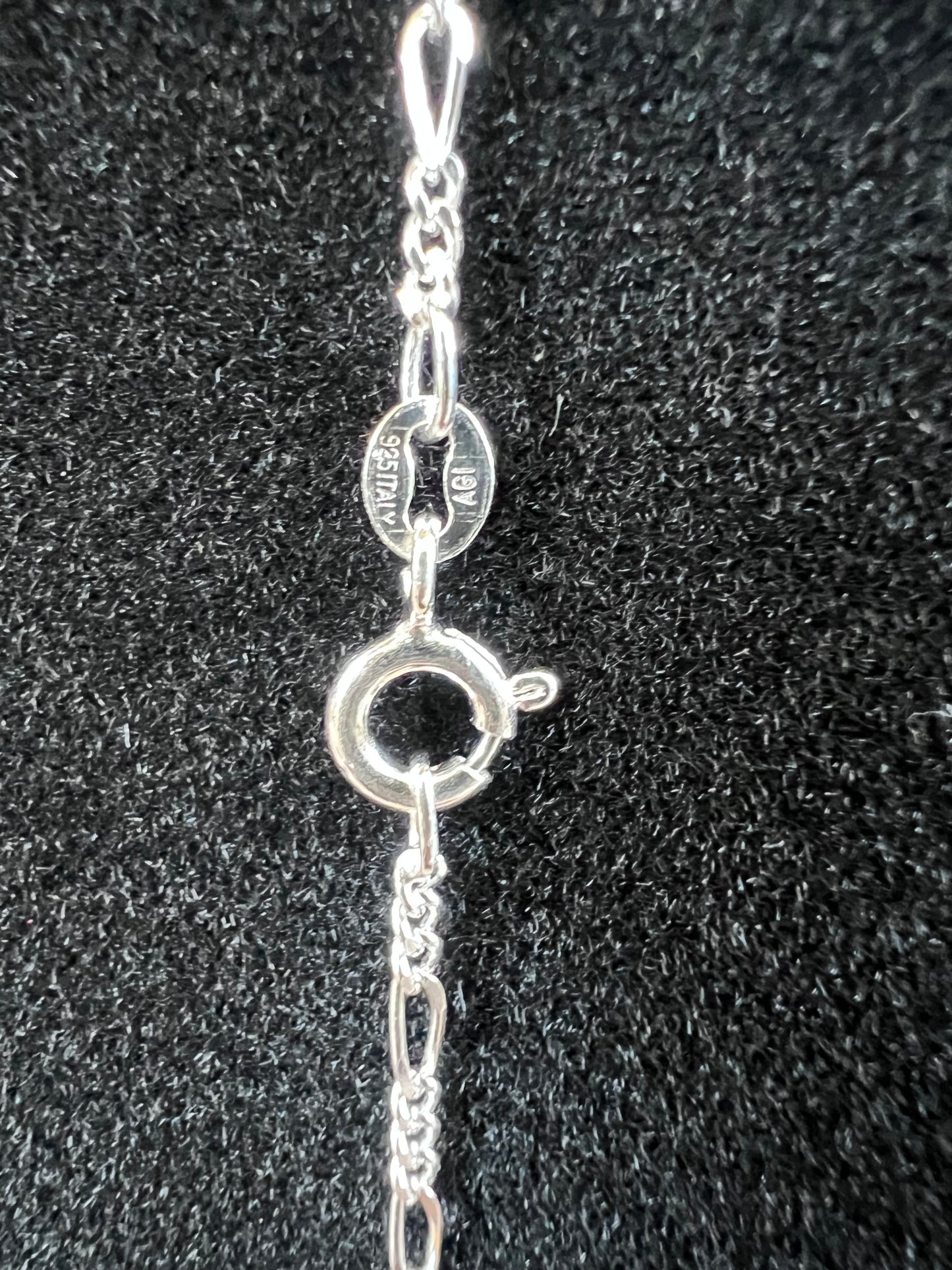Dainty High-shine Sterling Silver Figaro 2mm Chain Necklace 20β