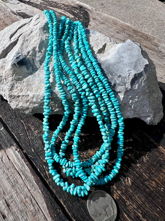 Lone Mountain Turquoise Nugget Single-Strand Necklace 18β