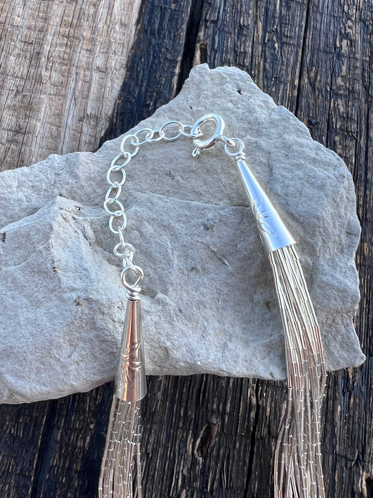 Sterling Liquid Silver Heishi 15-Strand 18-20β
