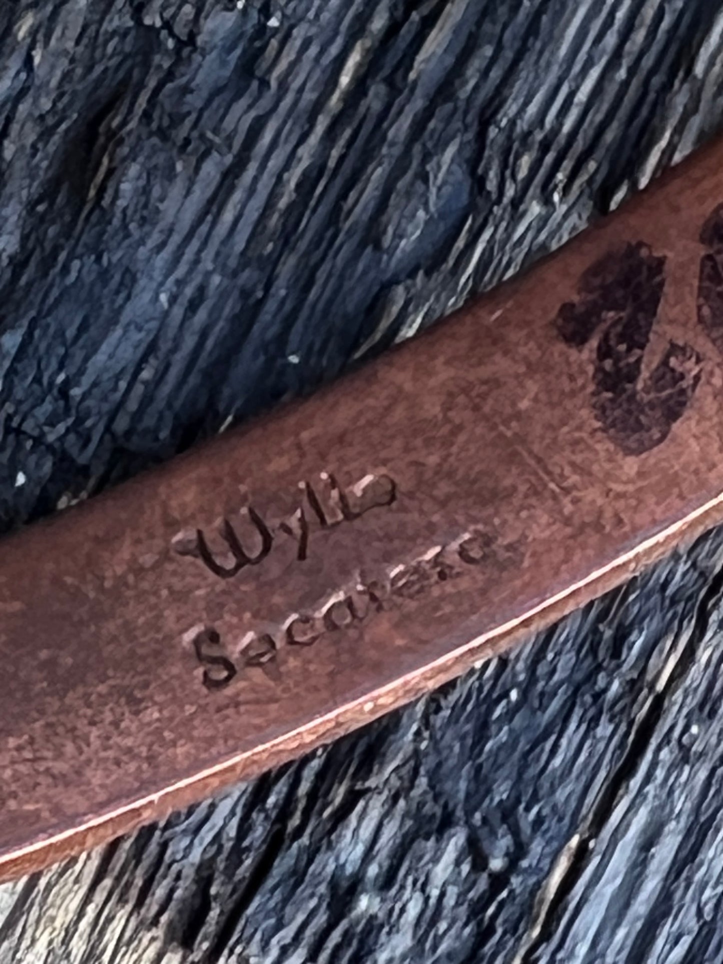 Native American Handmade by Wylie Secatero Copper & Stamped Sterling Cuff Sz 6.75β
