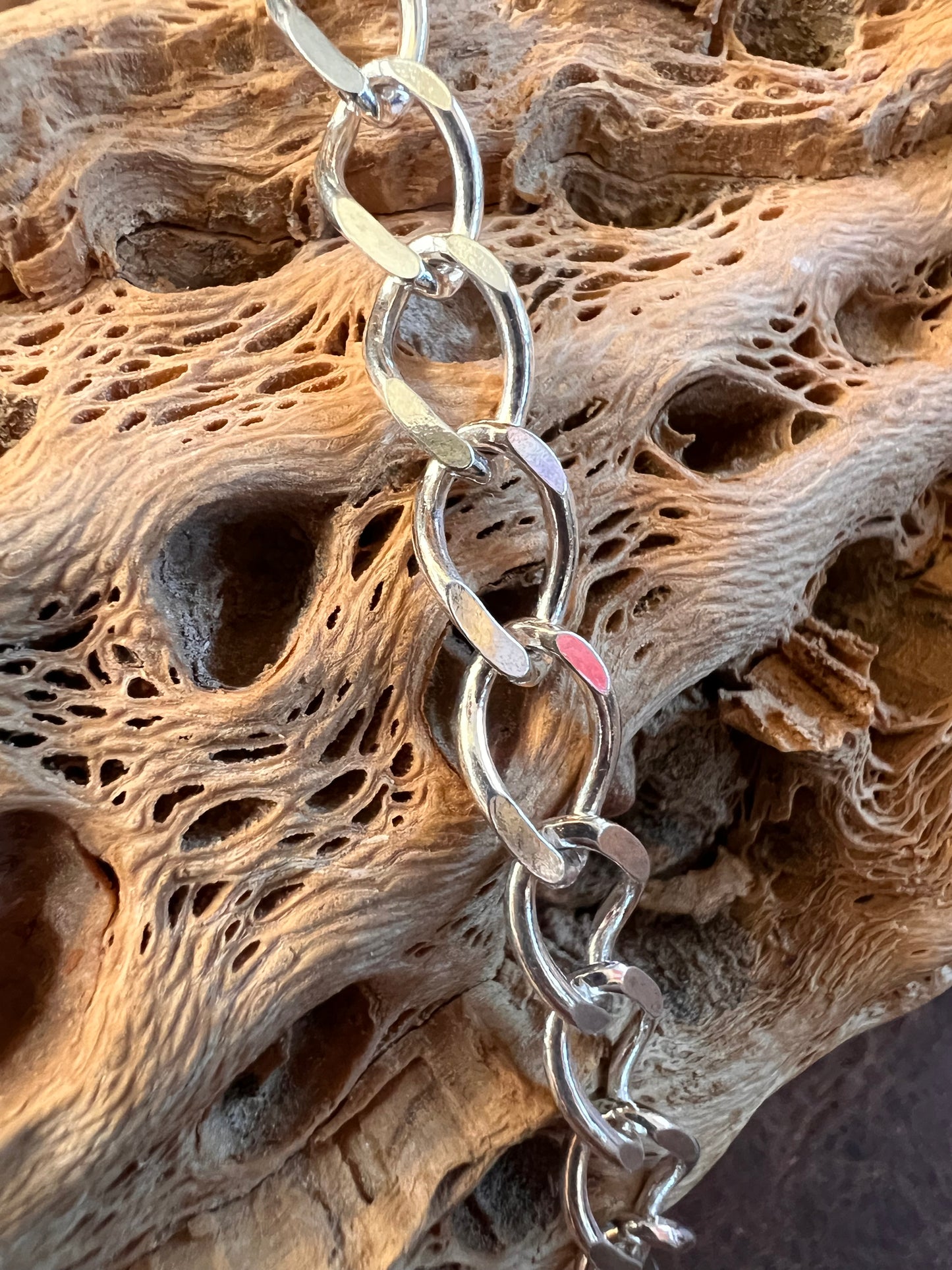 Made in Italy Mirrored Link Chain Bracelet 7.5”