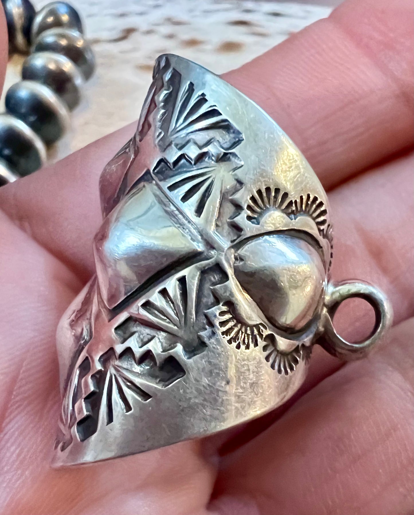 Navajo Handmade by Tyler Brown- Statement Piece!! Sonoran Gold Turquoise & Sterling Cluster Pendant with Detachable Bale- Shepherds Hook Option 3.5”x 2”